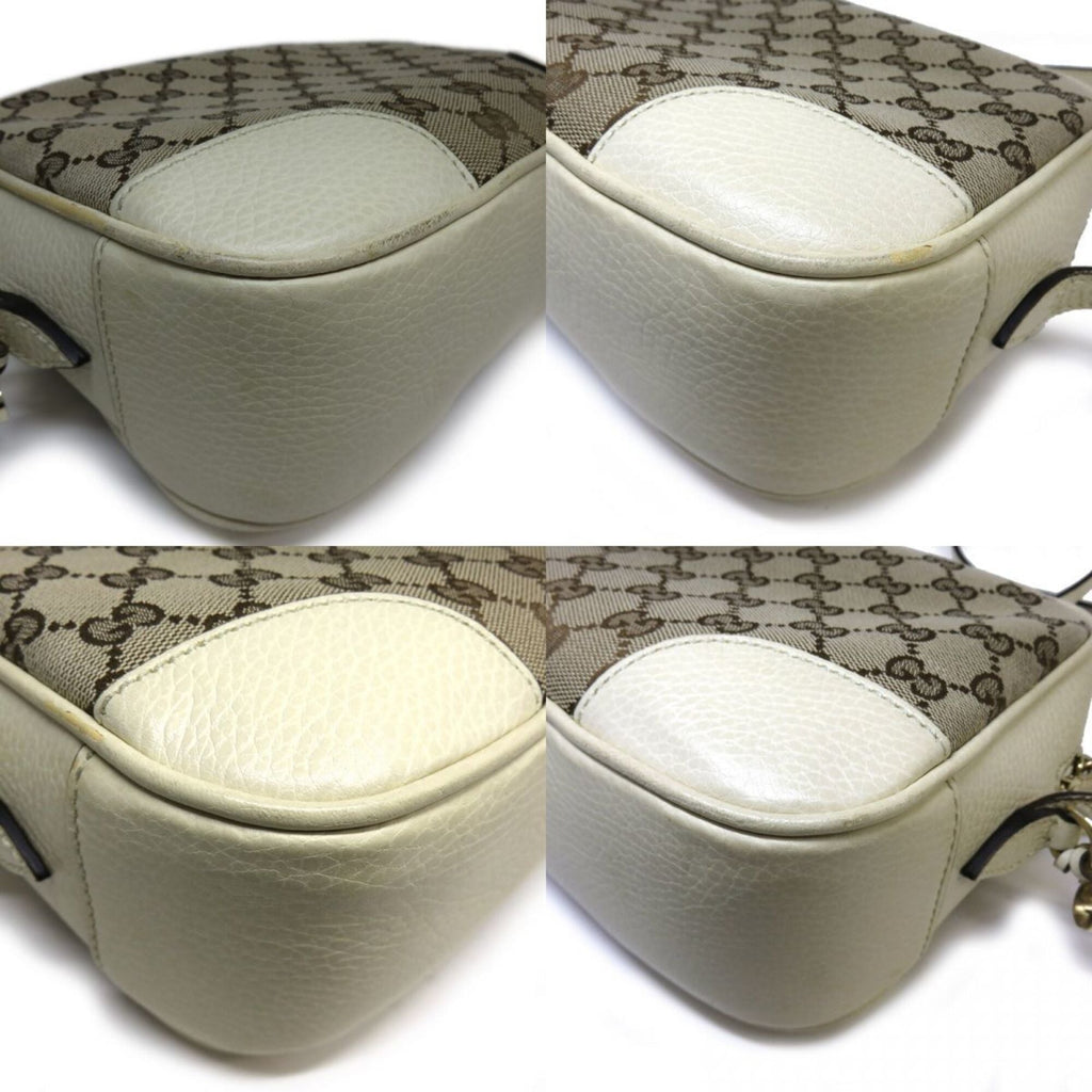 Gucci Beige Ivory Gg Canvas Shoulder Bag (Pre-Owned)