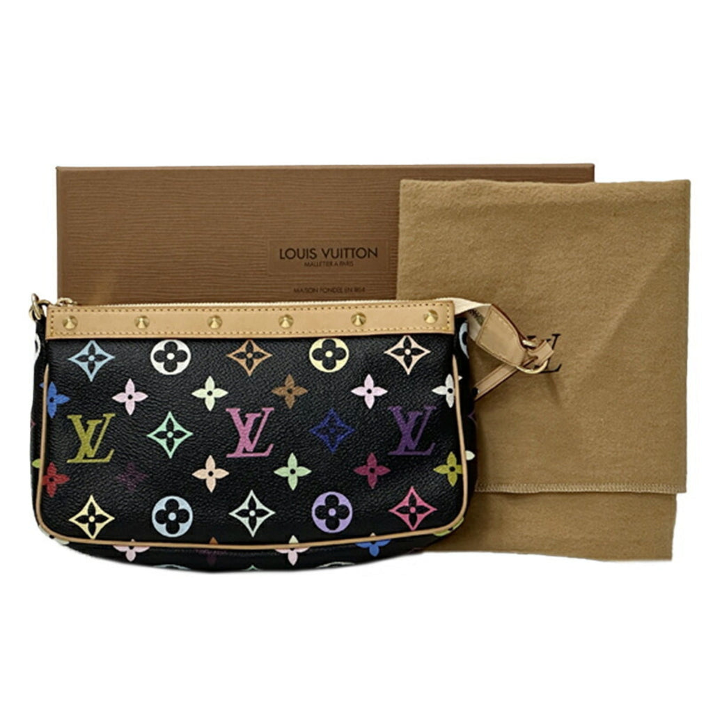 Louis Vuitton Multi-Color Noir Monogram Multicolore Handbag Pochette