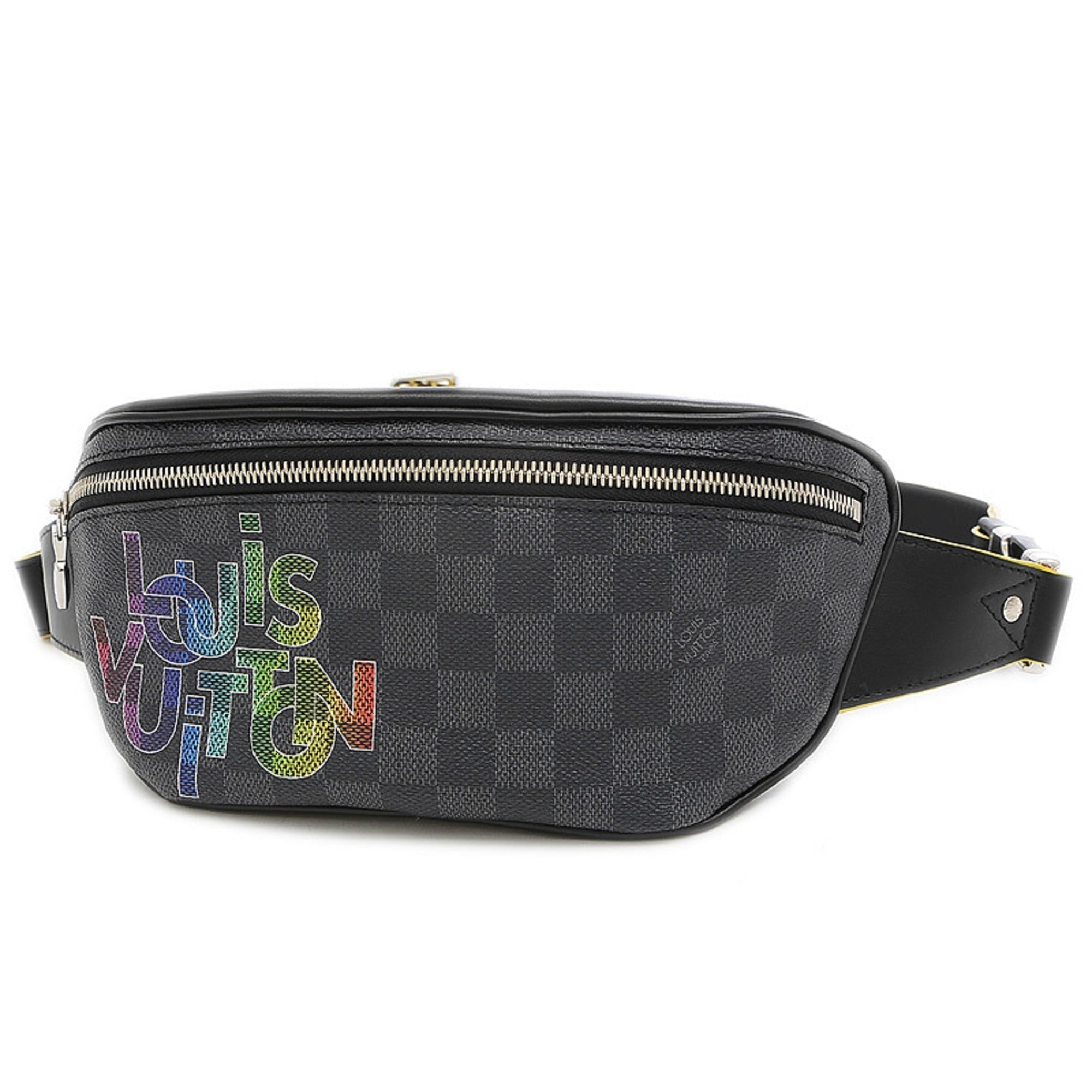 Louis Vuitton Damier Graphite Bum Bag Logo Print Body N40276 Men's