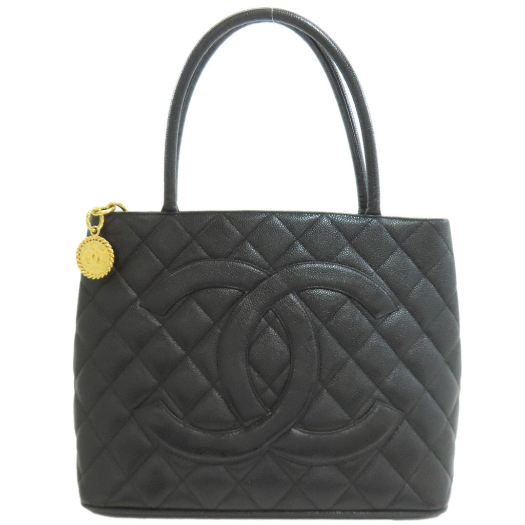 Chanel Black Leather Tote Bag