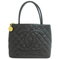 Chanel Black Leather Tote Bag