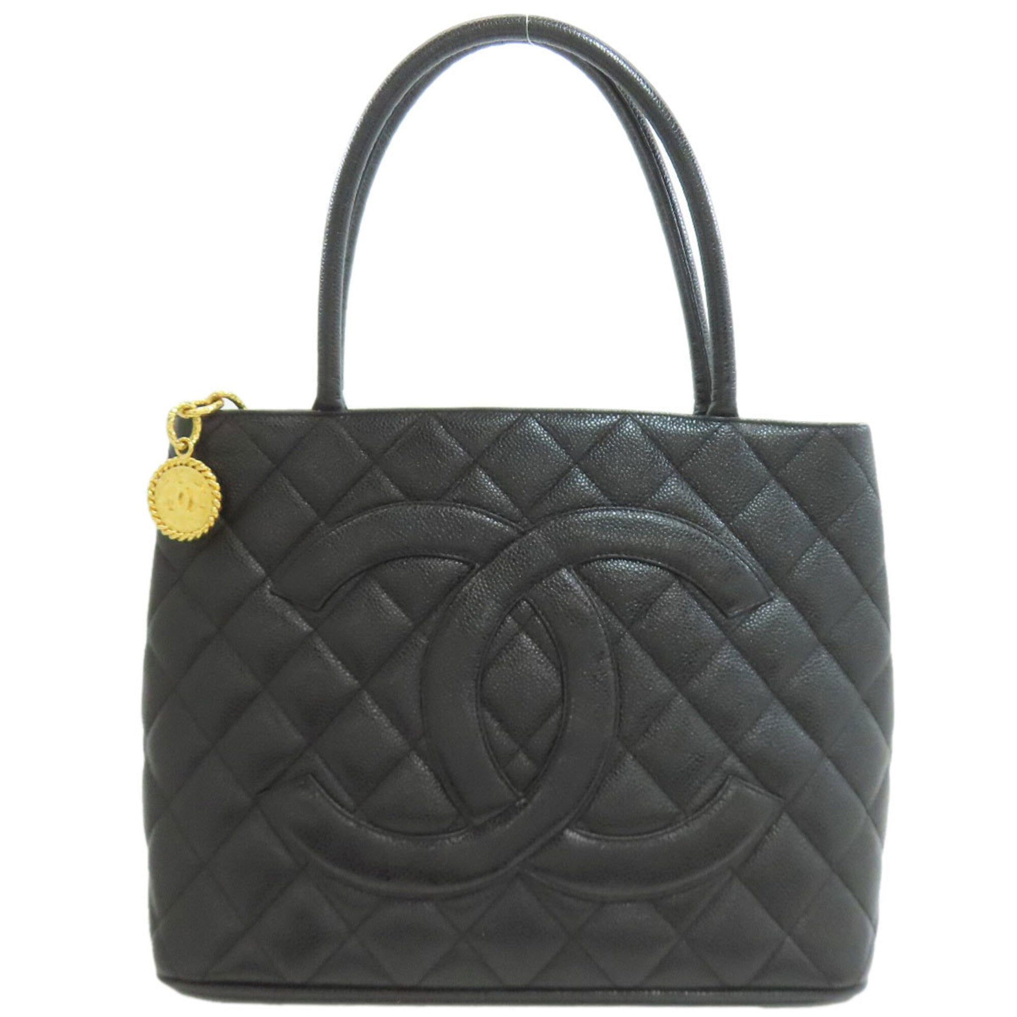 Chanel Black Leather Tote Bag