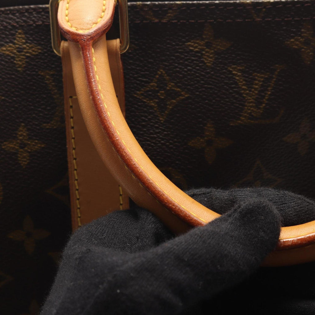 Louis Vuitton Brown Coated Canvas Leather Monogram Boston Bag