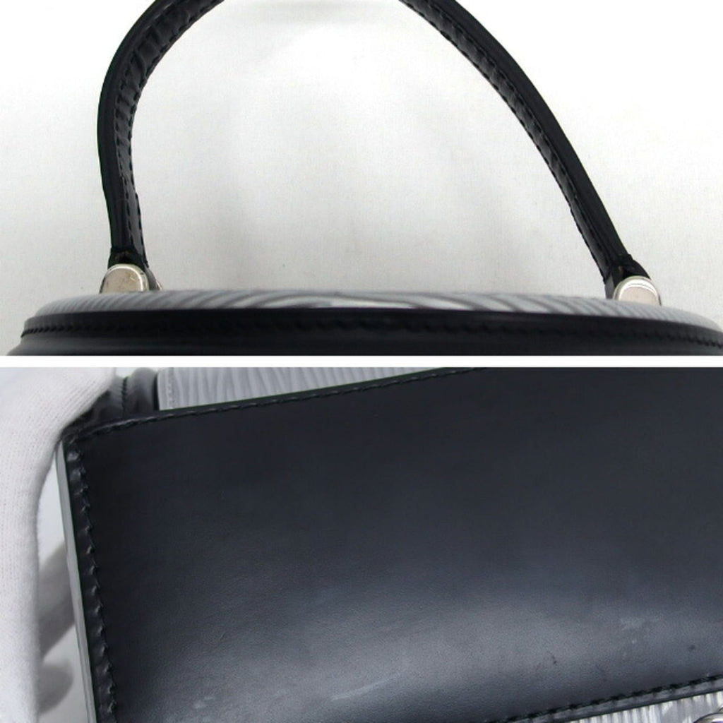 Louis Vuitton Noir Silver Epi Leather Leather Handbag Shoulder Bag Vanity Bag