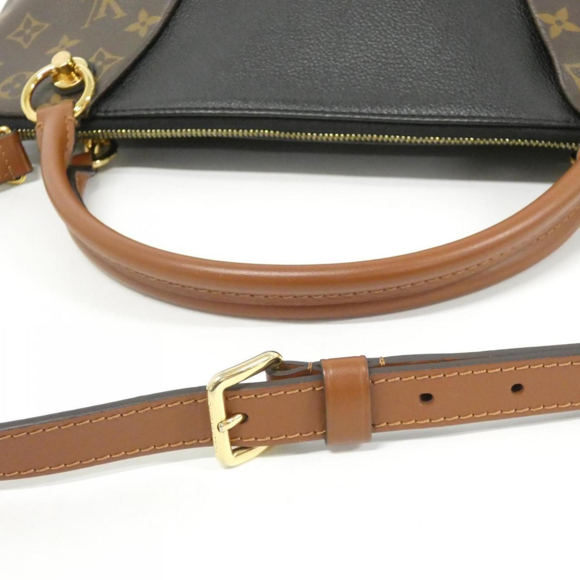 Louis Vuitton Brown Coated Canvas Leather Handbag