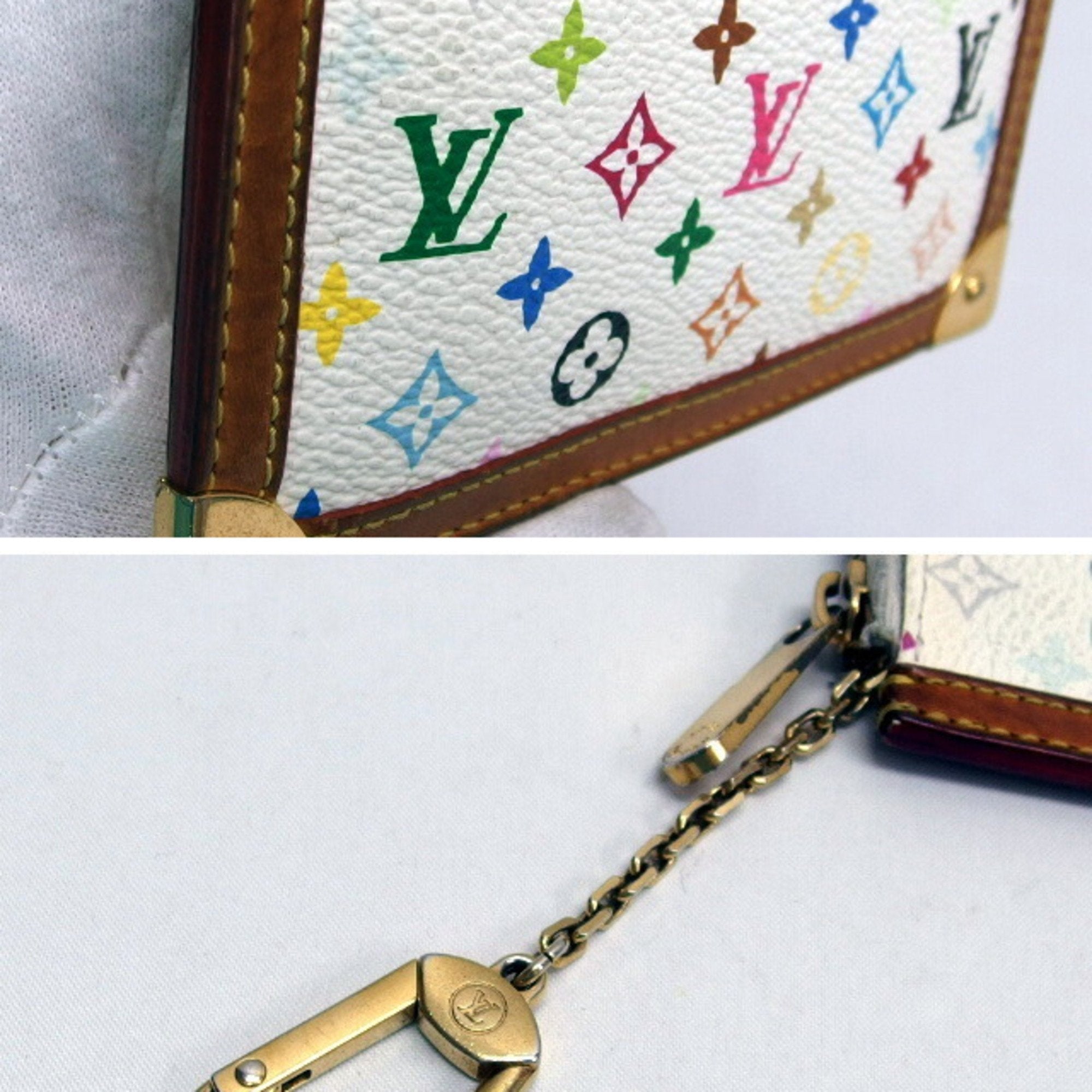 Louis Vuitton Monogram Multicolore Blanc White Monogram Multicolore Coin Purse/Coin Case