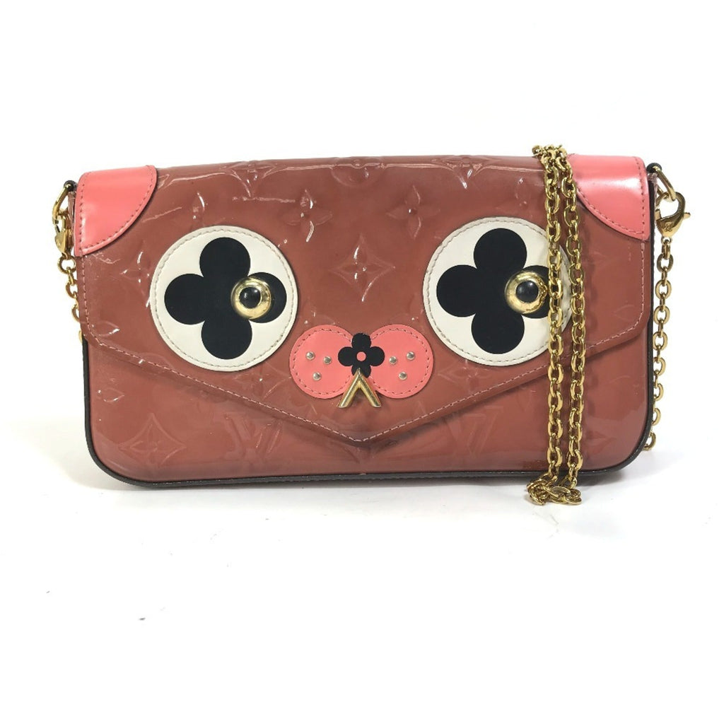 Louis Vuitton Monogram Vernis Pink Patent Leather Pochette Shoulder Bag