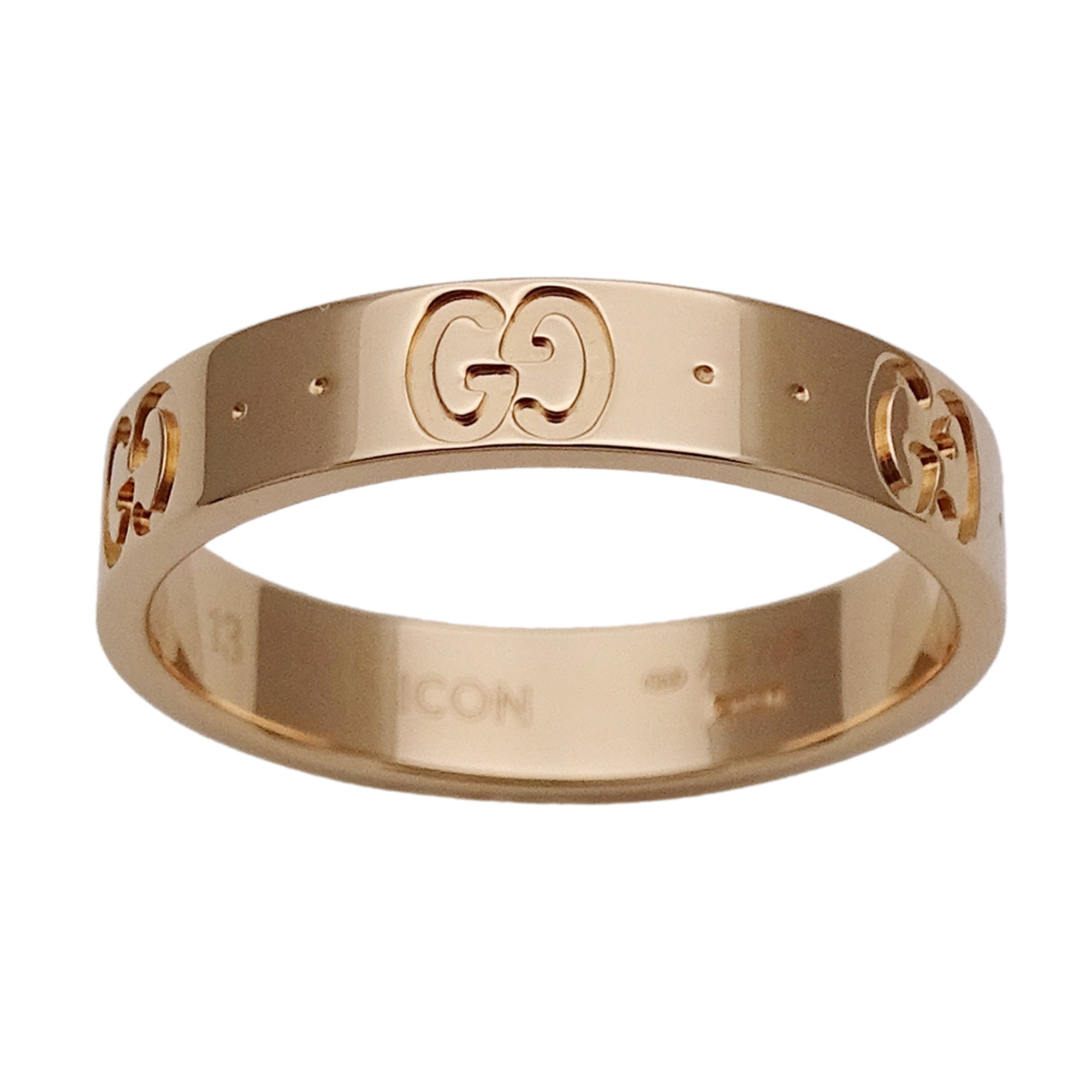 Gucci Icon Pink Gold Pink Gold (18K) Band Ring (Pre-Owned)