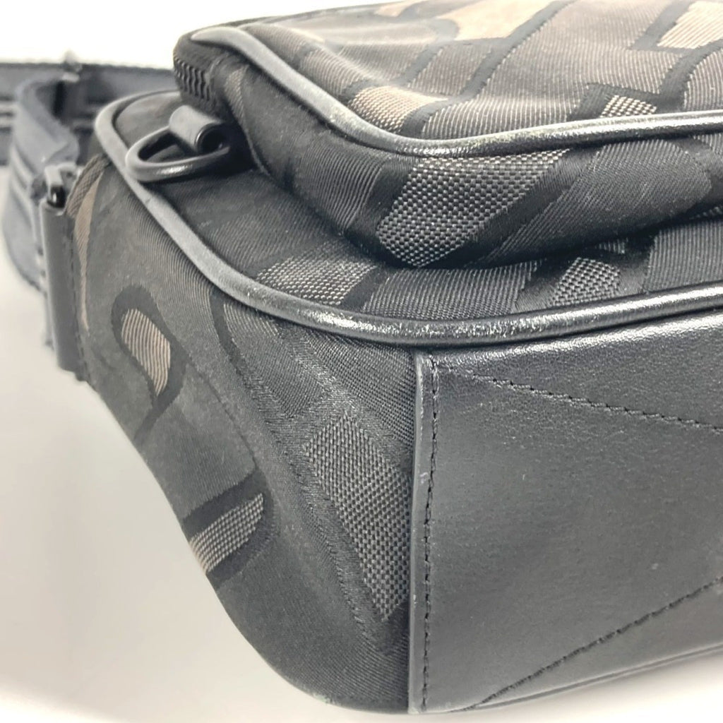 Burberry Black Gray Nylon Canvas Pochette Shoulder Bag