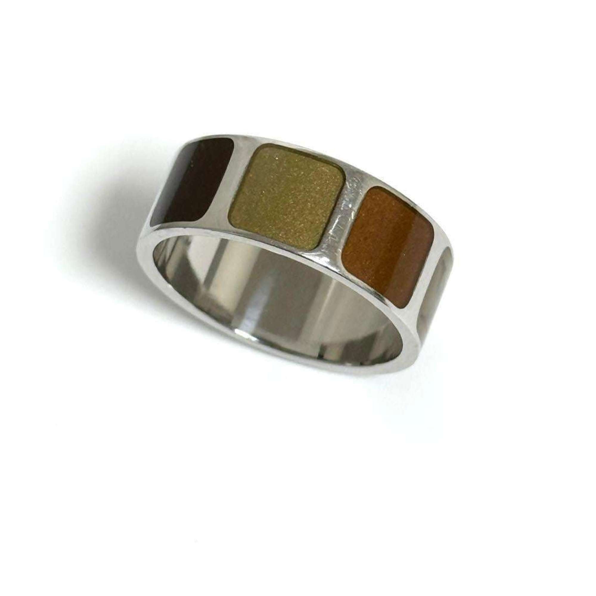 Louis Vuitton Brown Metal Band Ring