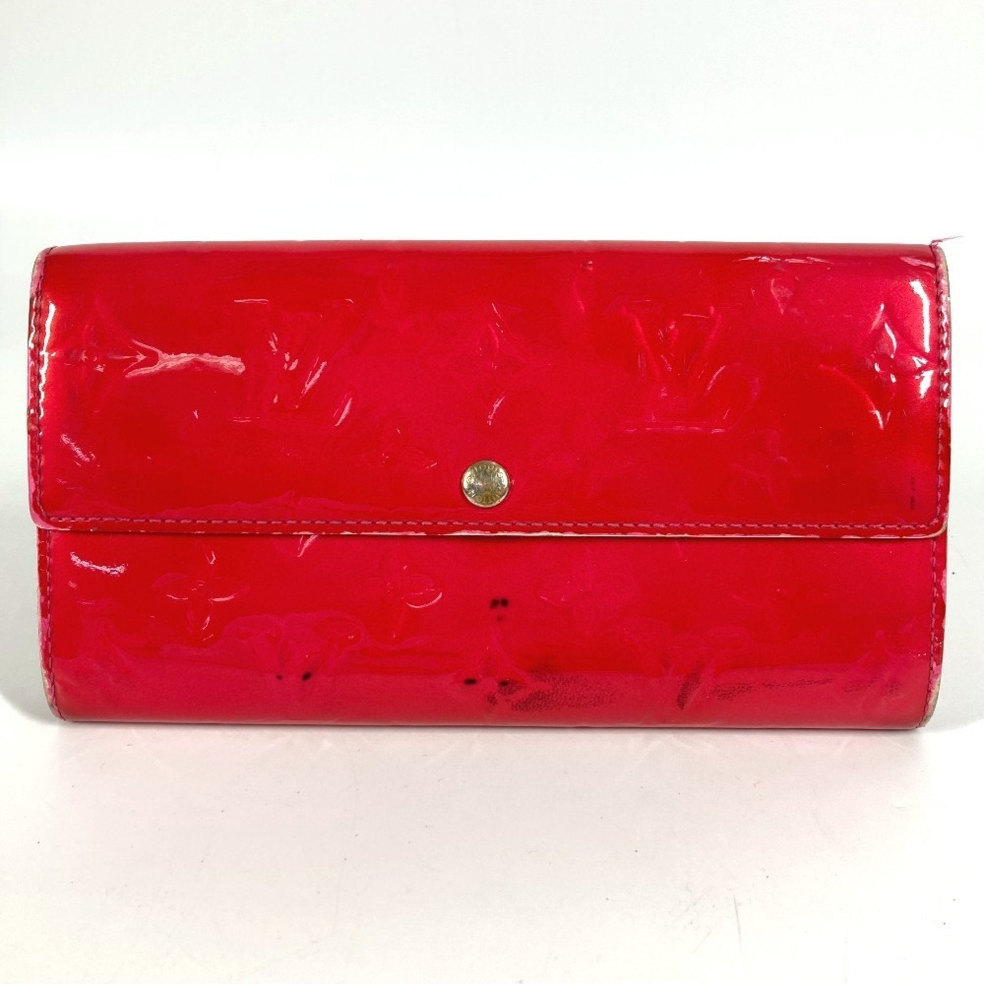 Louis Vuitton Galle Pink Rose Pop Monogram Vernis Long Wallet