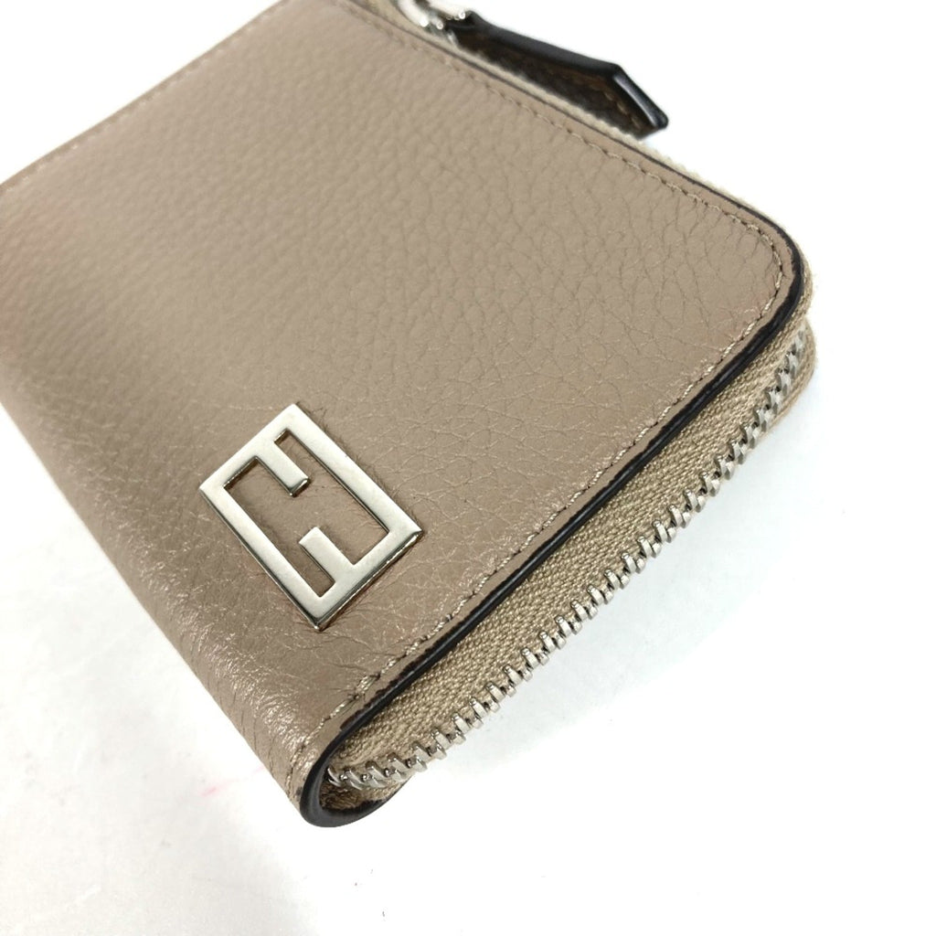 Fendi Beige Leather Coin Purse/Coin Case