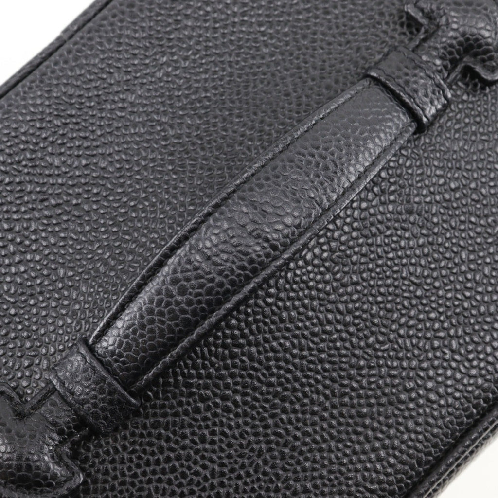 Chanel Black Caviar Leather Handbag Pouch