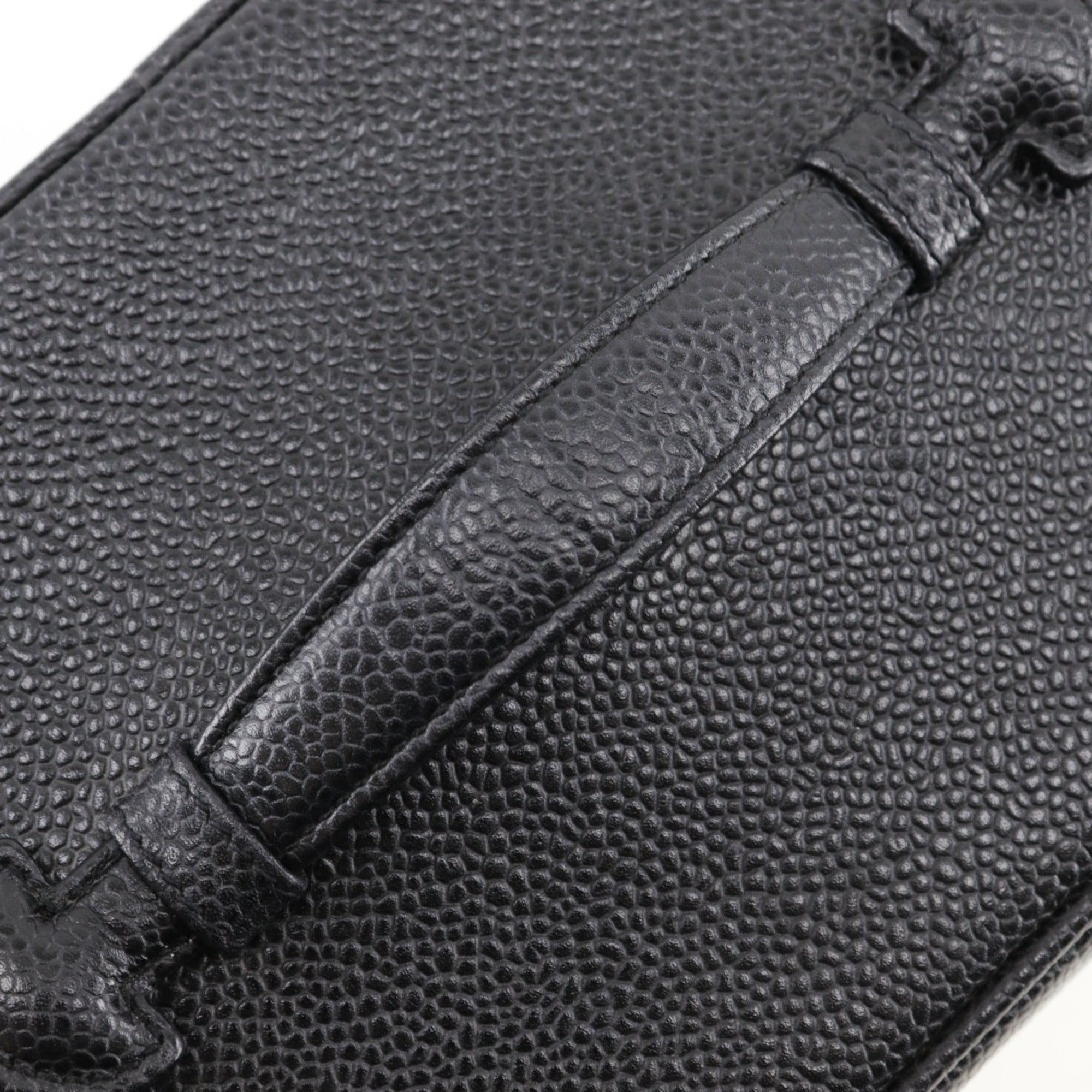 Chanel Black Caviar Leather Handbag Pouch