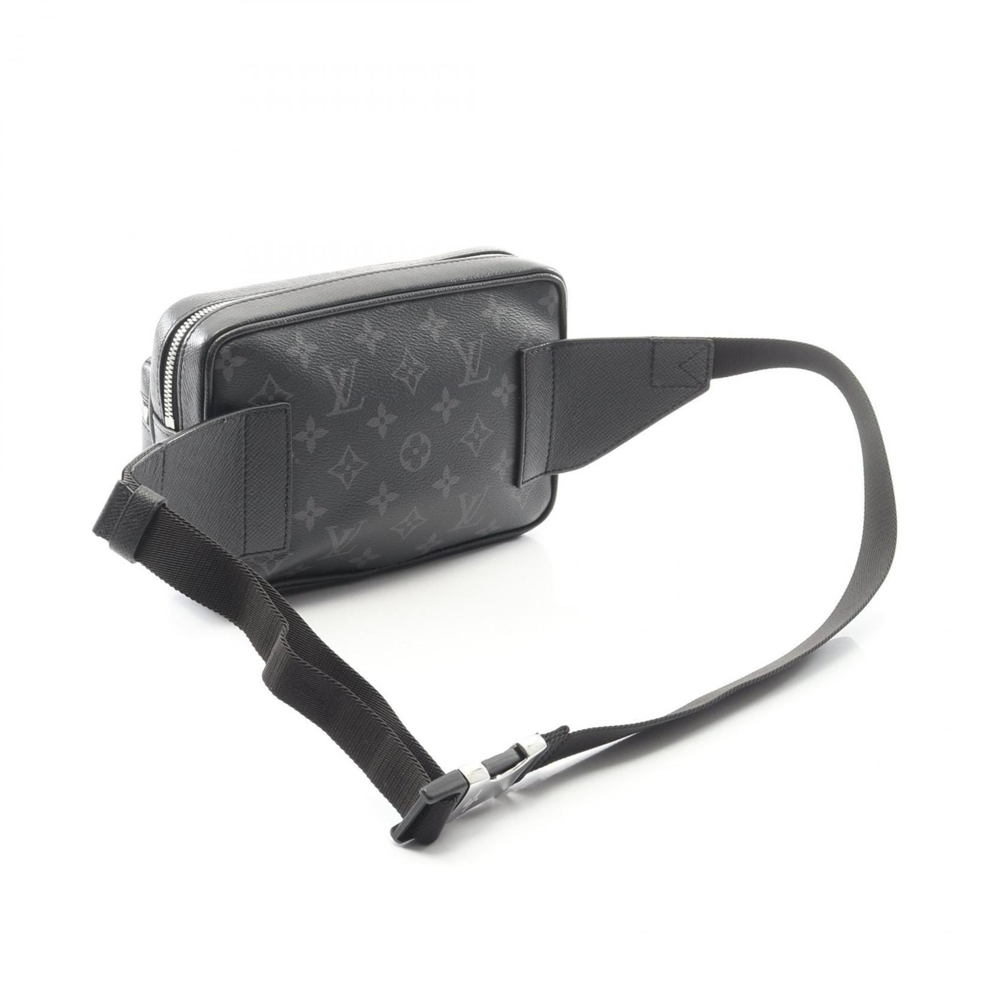 Louis Vuitton Black Coated Canvas Leather Fanny Pack