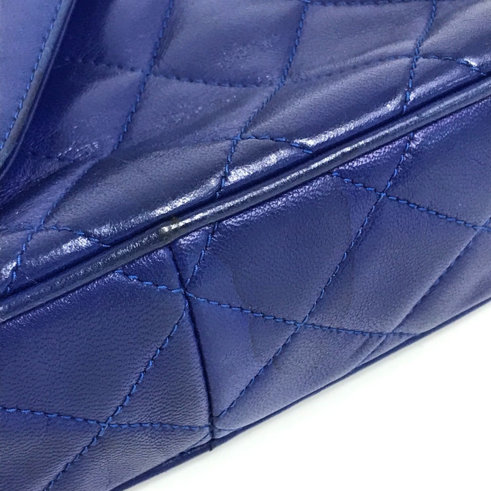 Chanel Blue Leather Shoulder Bag