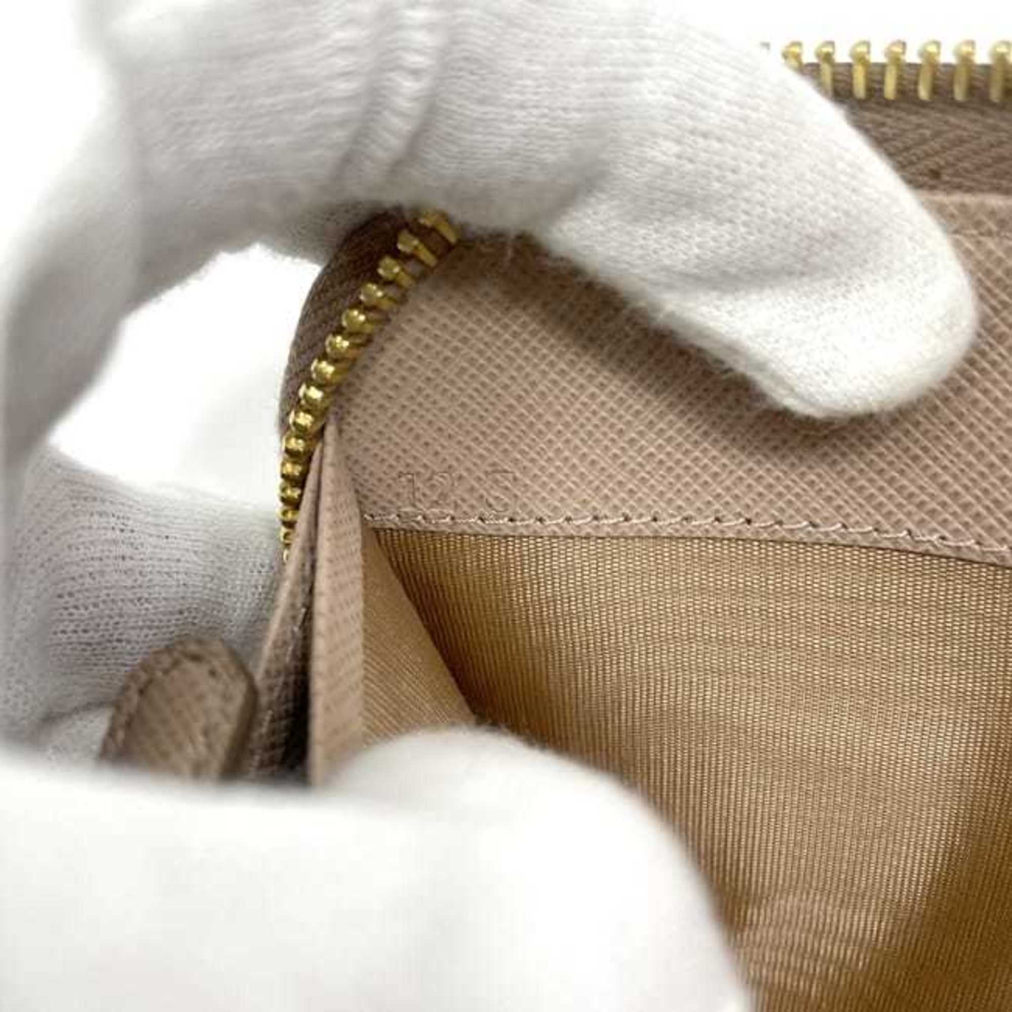Prada Beige Leather Long Wallet (Bi-Fold)