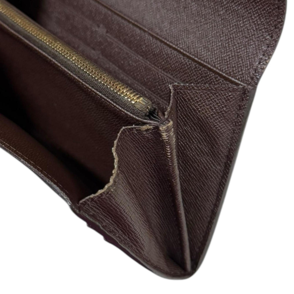 Louis Vuitton Brown Damier Canvas Long Wallet (Tri-Fold)