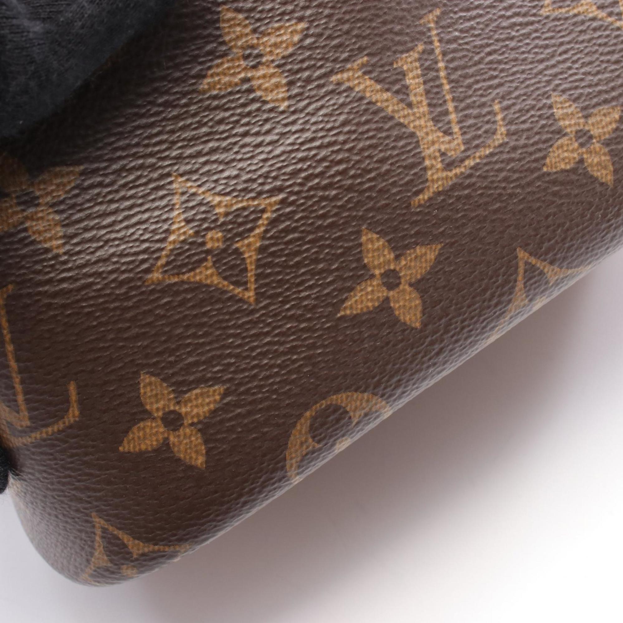 Louis Vuitton Black Brown Pvc Leather Handbag