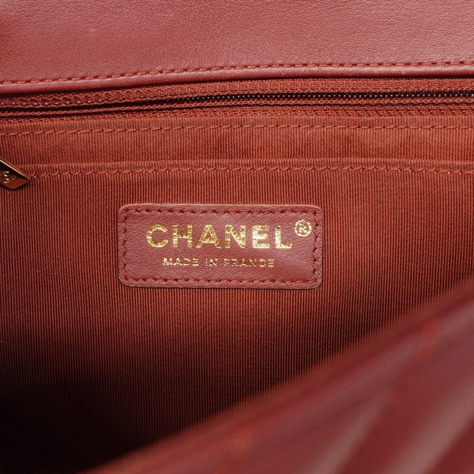 Chanel Bordeaux Leather Shoulder Bag