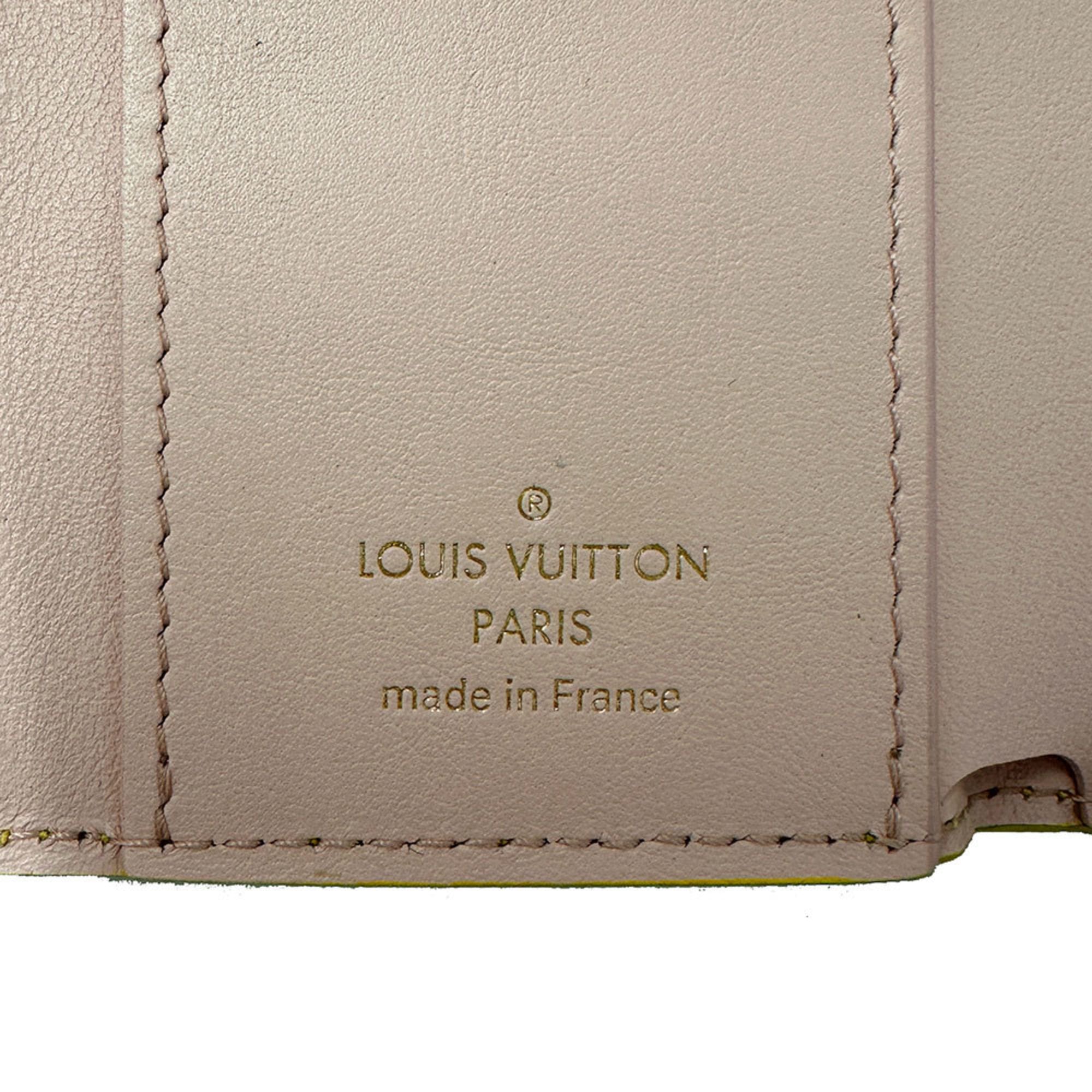Louis Vuitton Taurillon Yellow Leather Wallet (Tri-Fold)