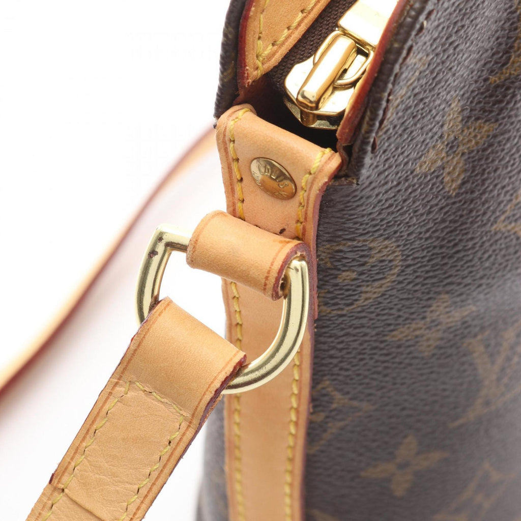 Louis Vuitton Brown Coated Canvas Leather Shoulder Bag