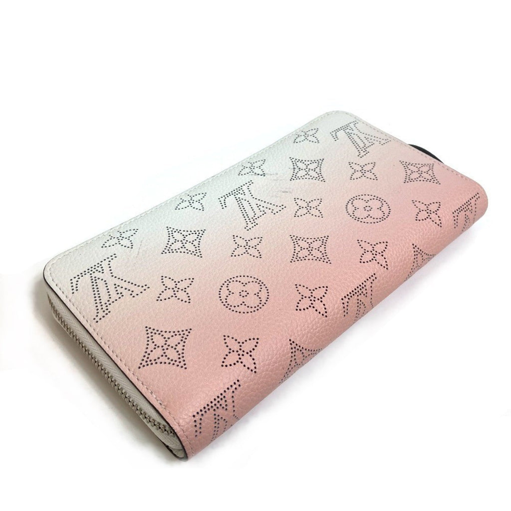Louis Vuitton Mahina Pink White Mahina Leather Long Wallet