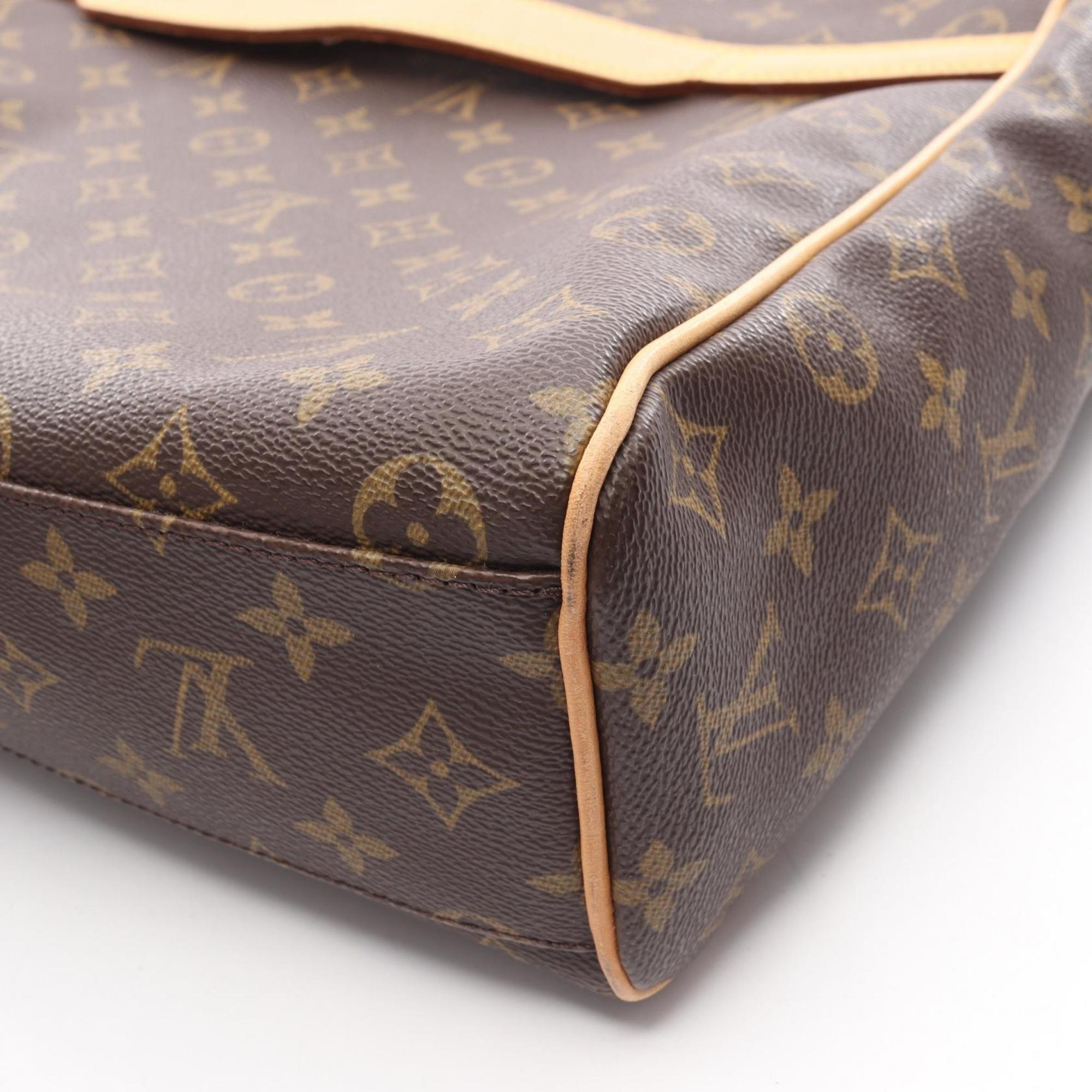 Louis Vuitton Brown Coated Canvas Leather Shoulder Bag