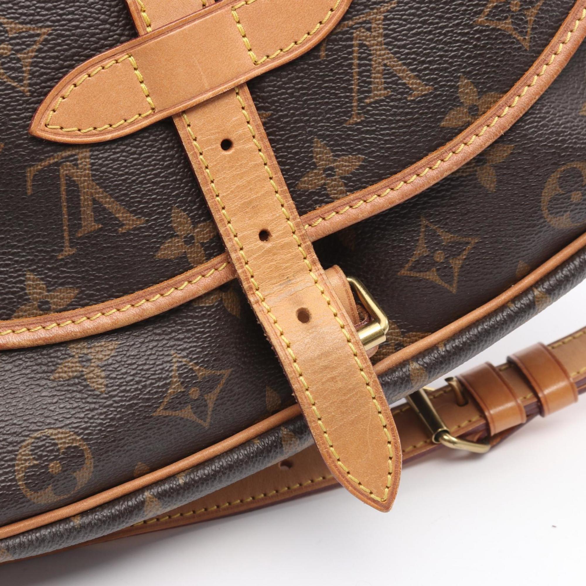 Louis Vuitton Brown Monogram Coated Canvas Leather Handbag Shoulder Bag