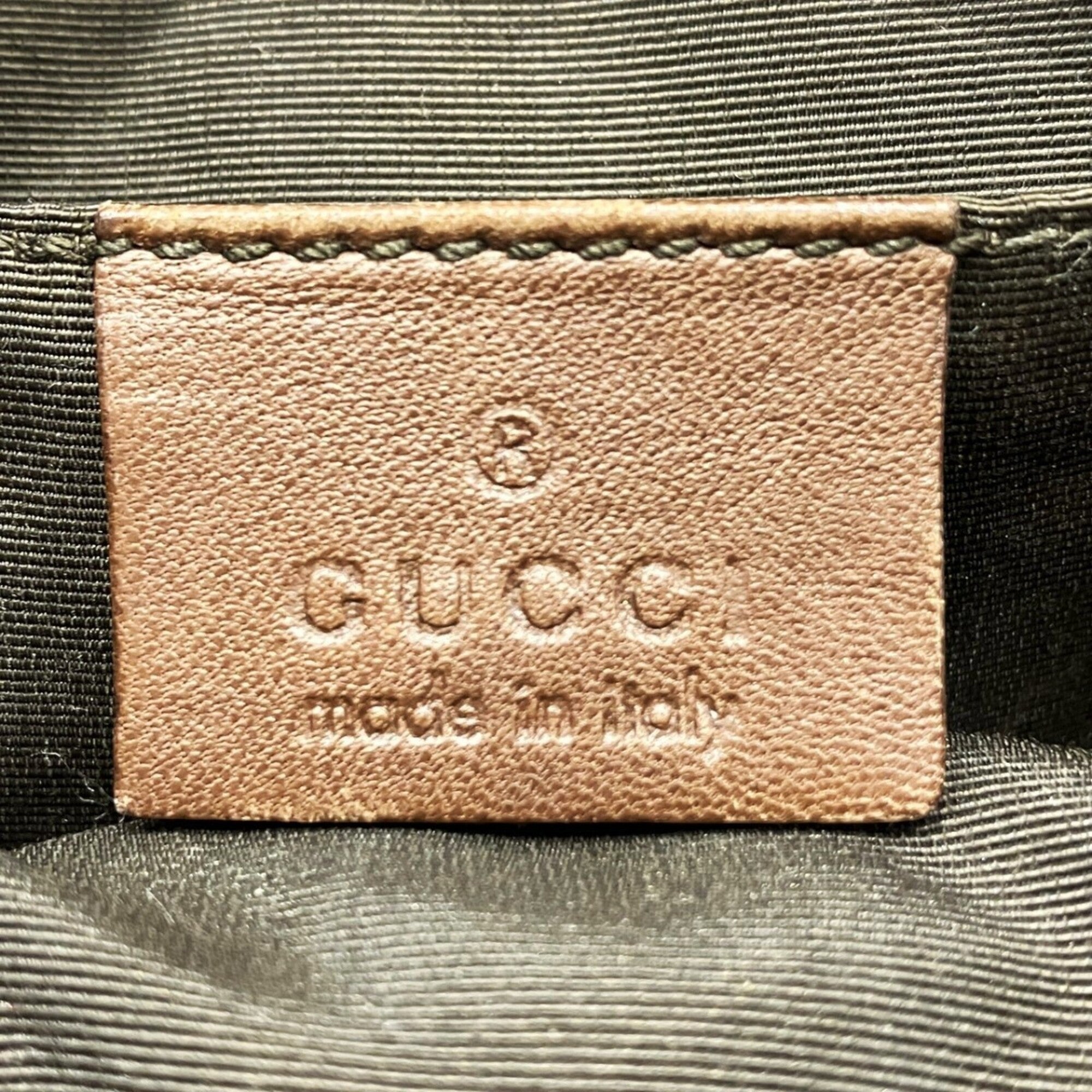 Gucci Gg Canvas Beige Brown Gg Canvas Shoulder Bag (Pre-Owned)