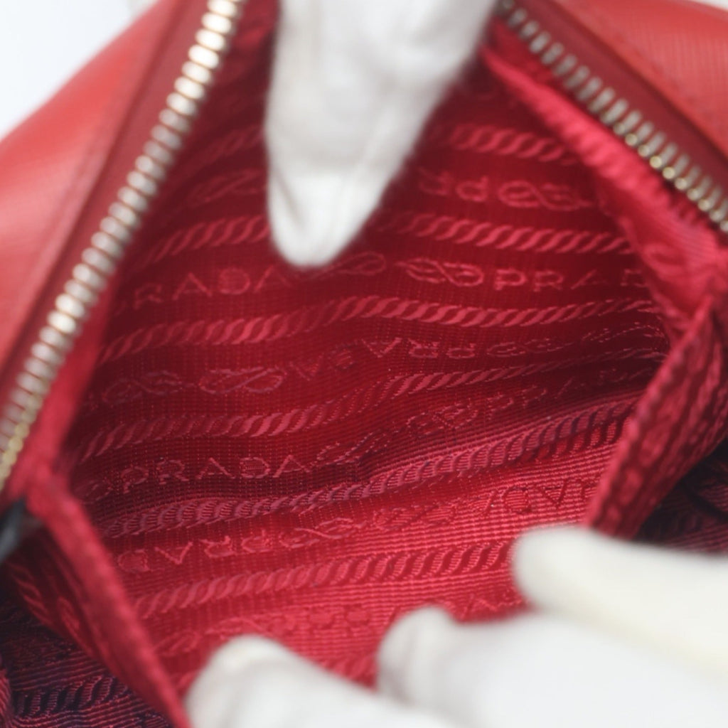 Prada Red Color Leather Shoulder Bag