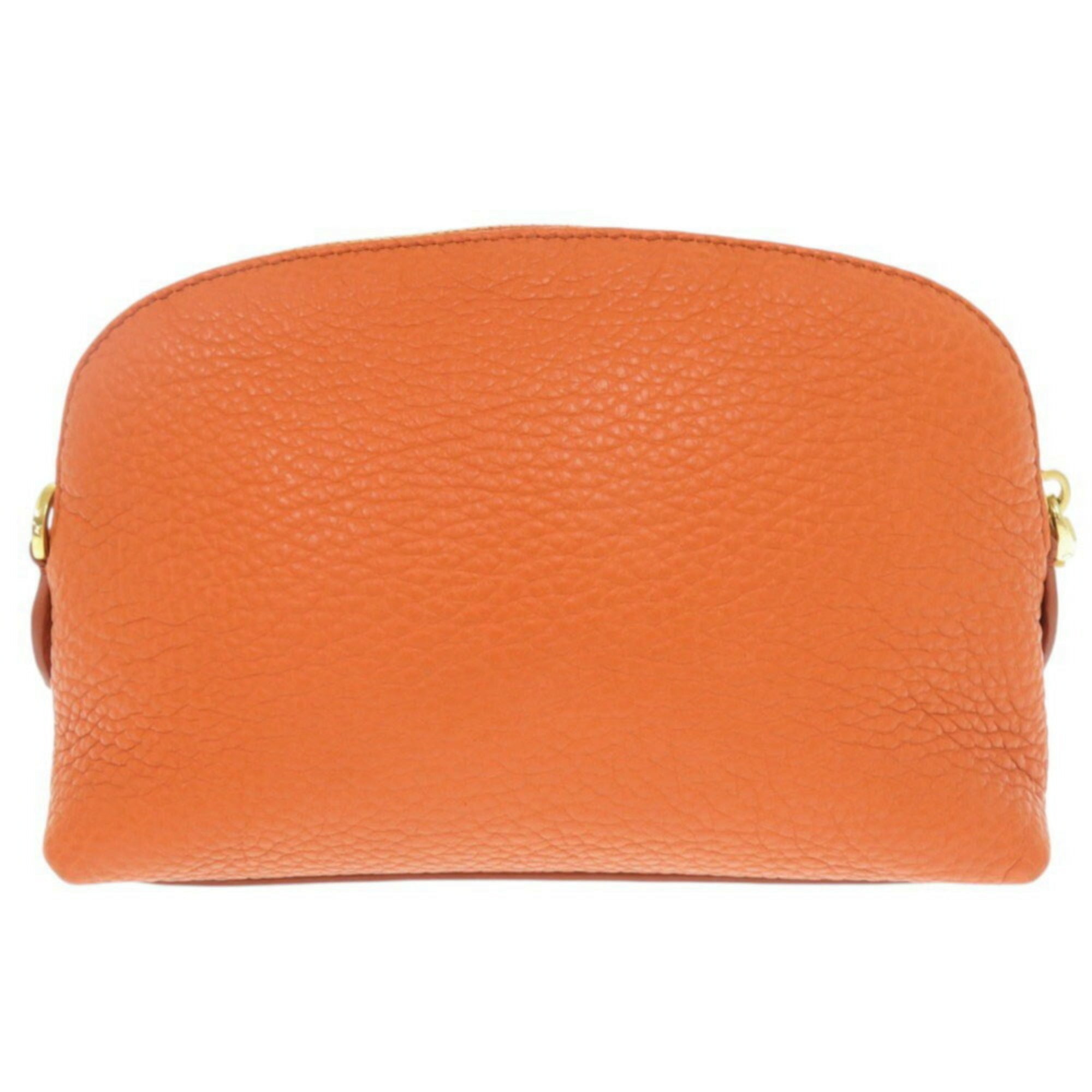 Prada Orange Leather Pouch