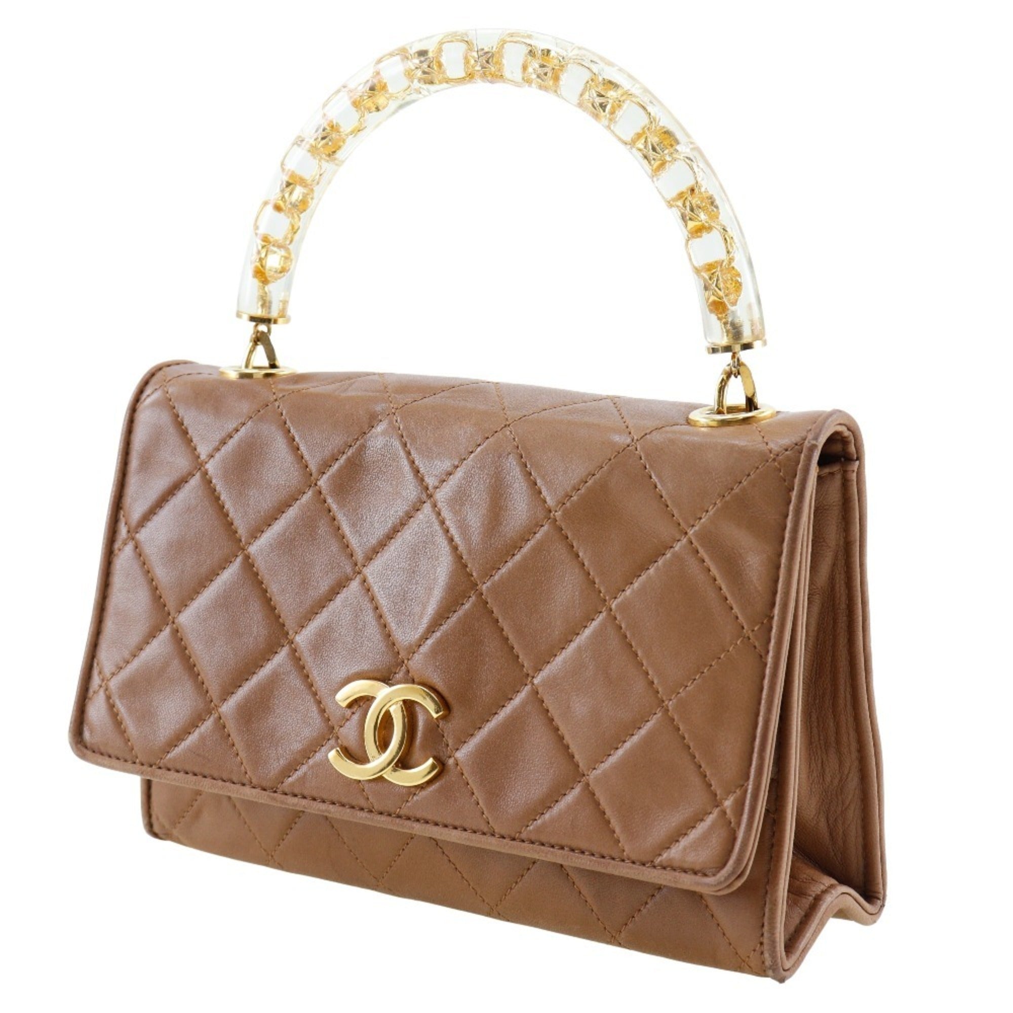 Chanel Beige Leather Handbag