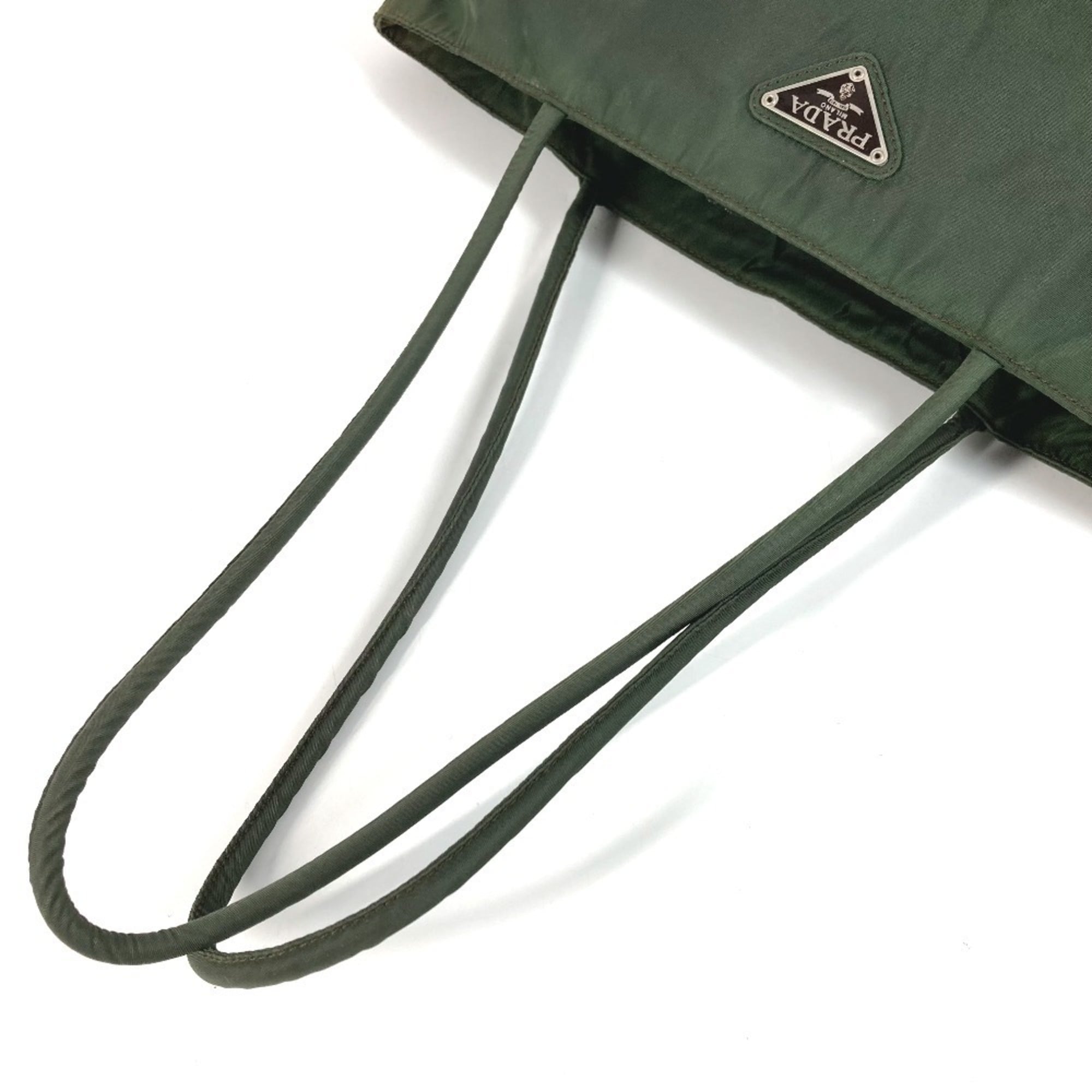 Prada Khaki Nylon Shoulder Bag Tote Bag