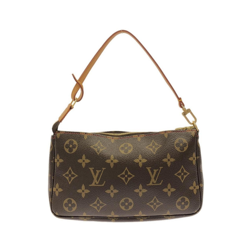 Louis Vuitton Monogram Cherry Brown Coated Canvas Pochette Pouch