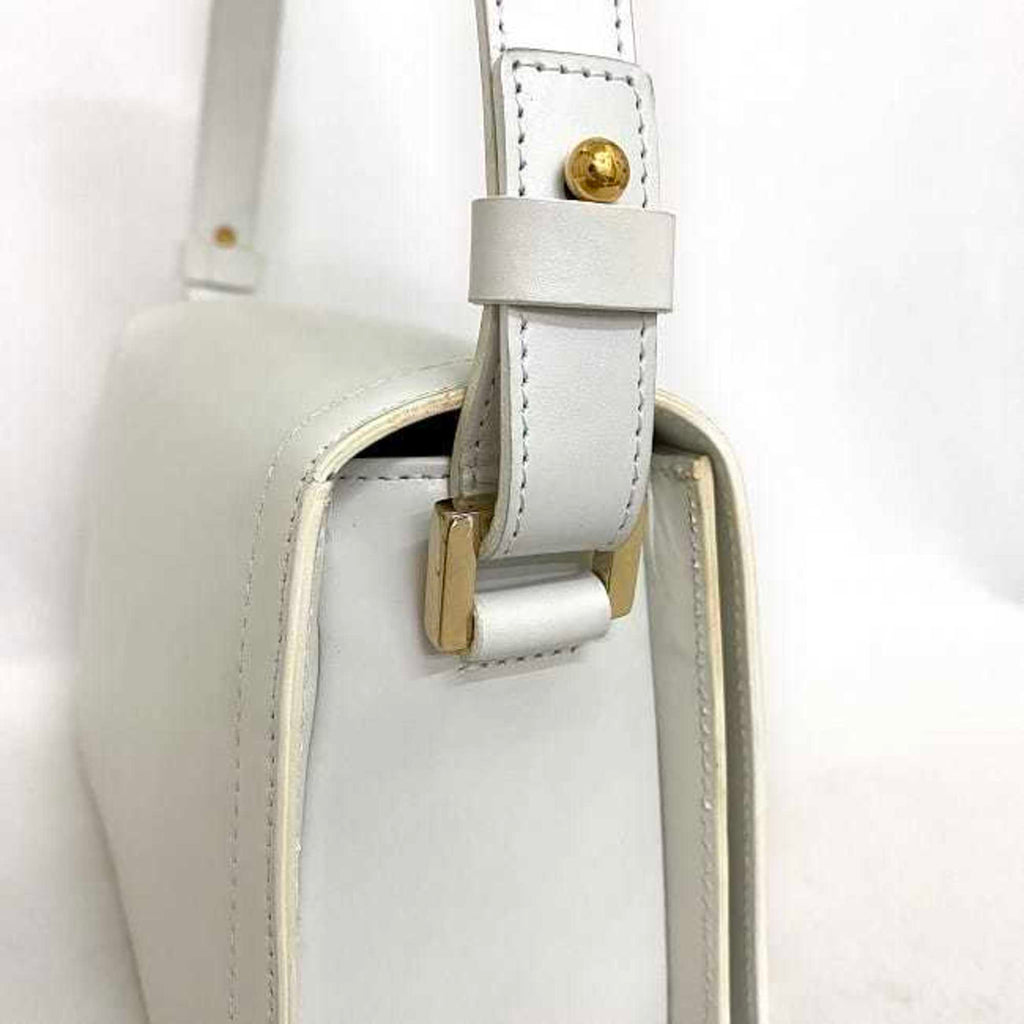 Celine White Leather Handbag Shoulder Bag
