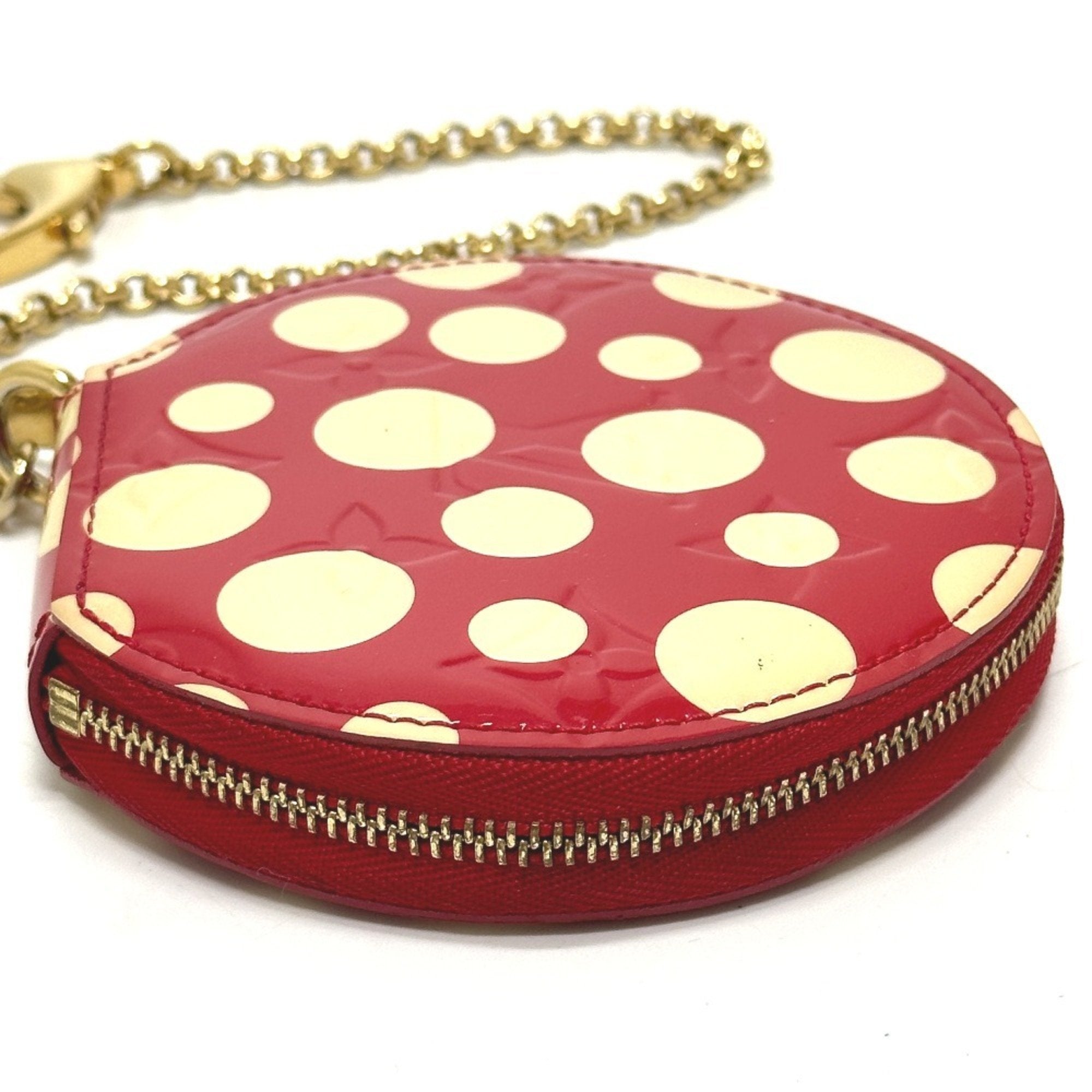 Louis Vuitton Monogram Vernis Red Color White Monogram Vernis Coin Purse/Coin Case