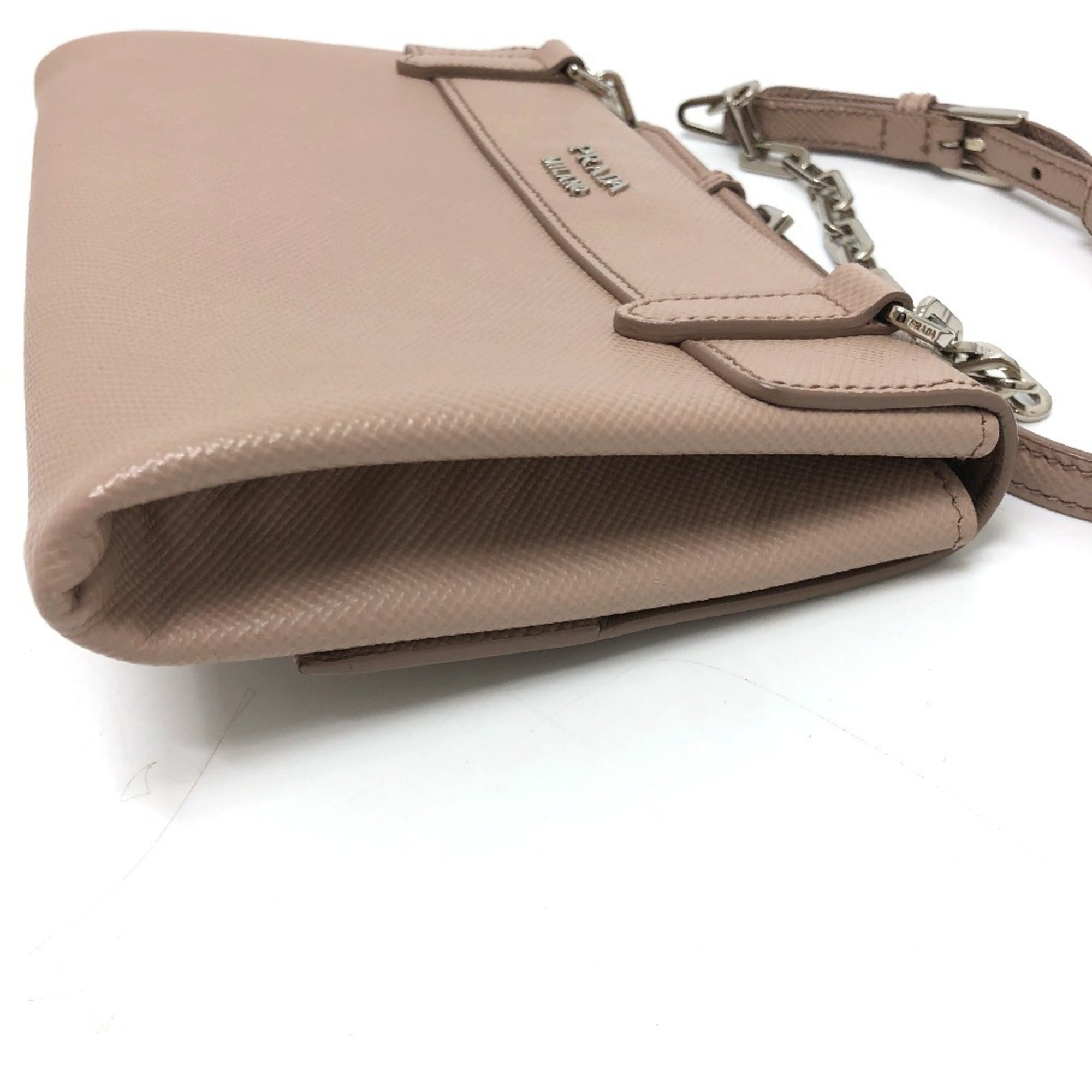 Prada Beige Leather Shoulder Bag