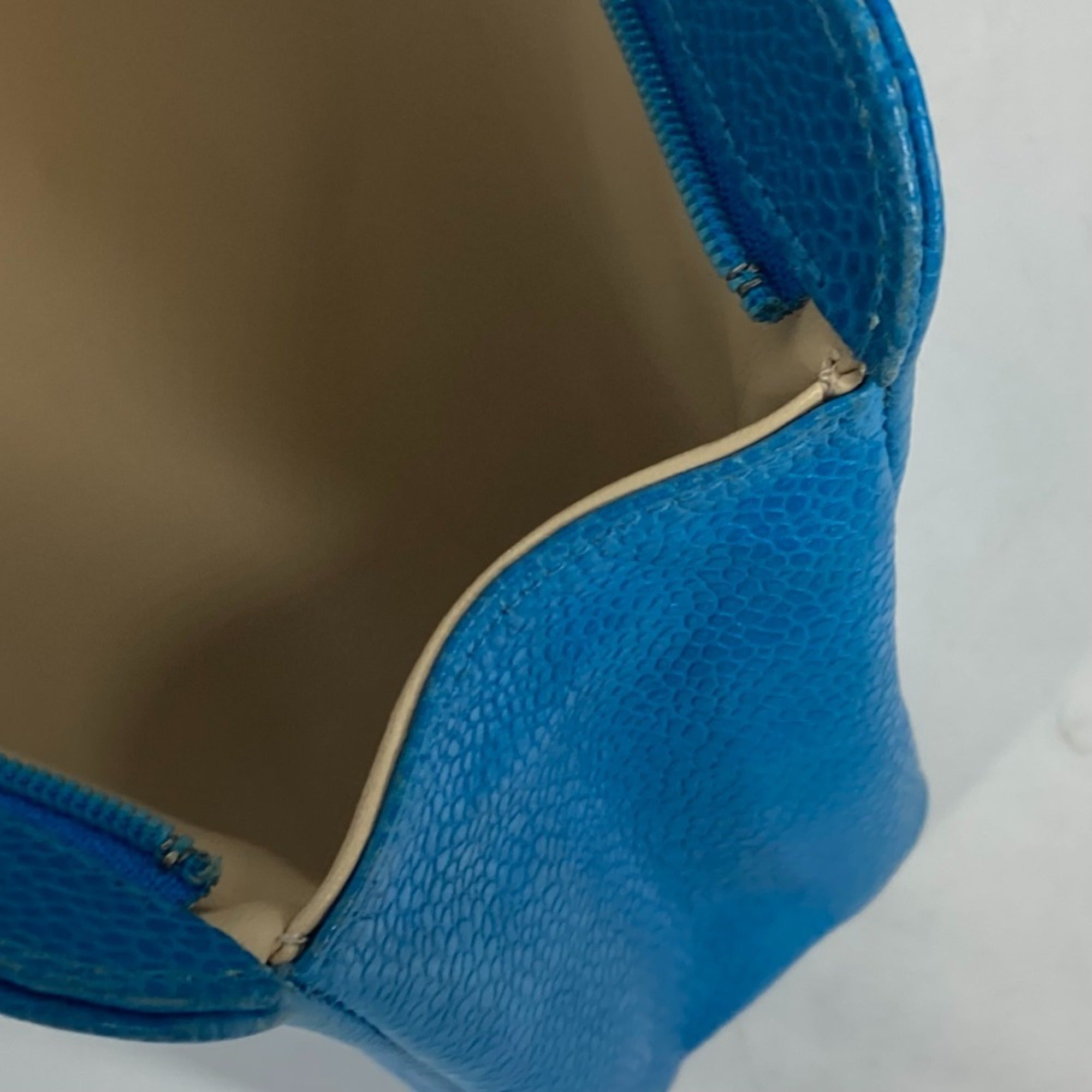 Chanel Blue Caviar Leather Pouch