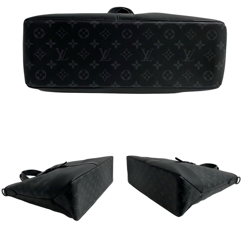 Louis Vuitton Black Leather Shoulder Bag Tote Bag