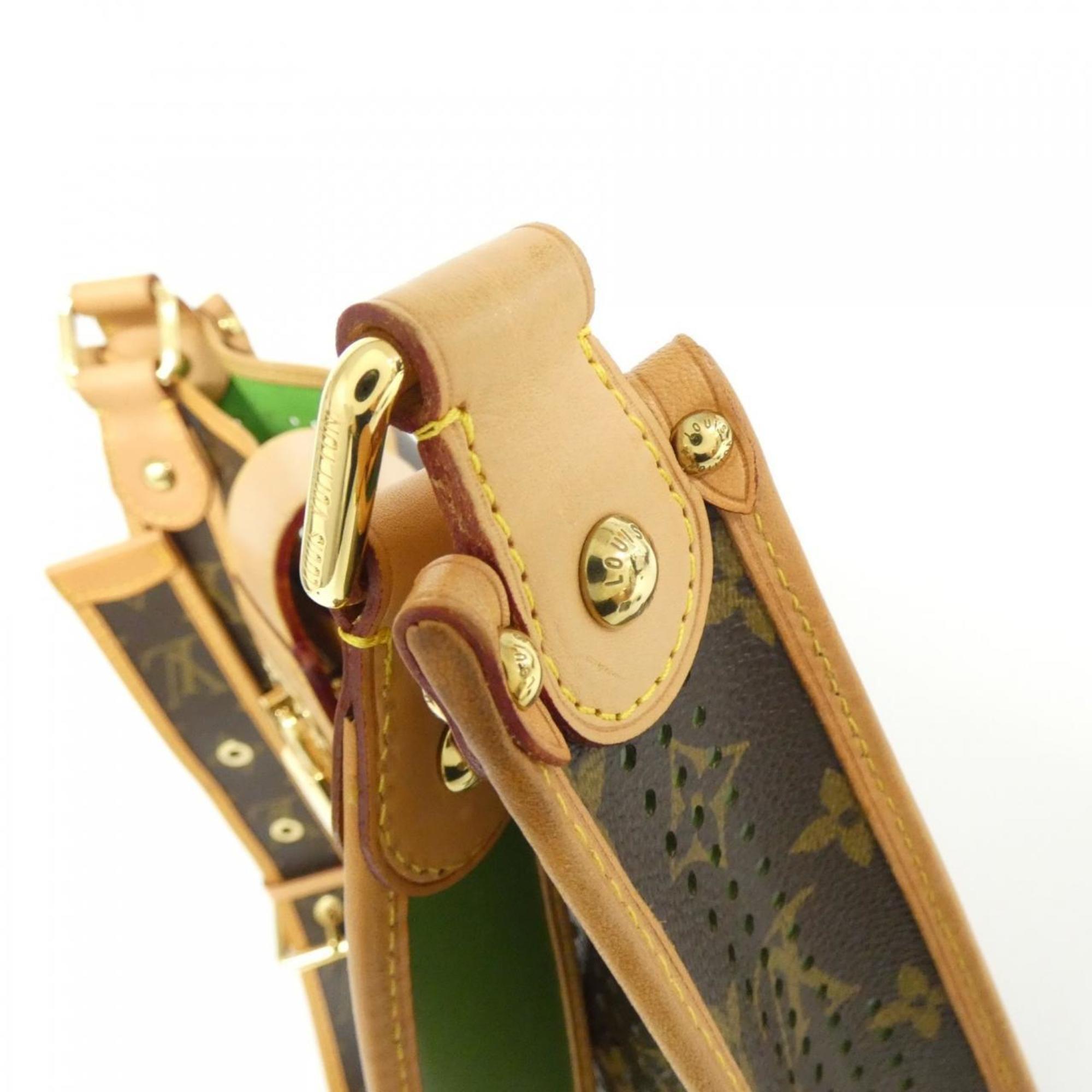Louis Vuitton Marron Vert Coated Canvas Shoulder Bag