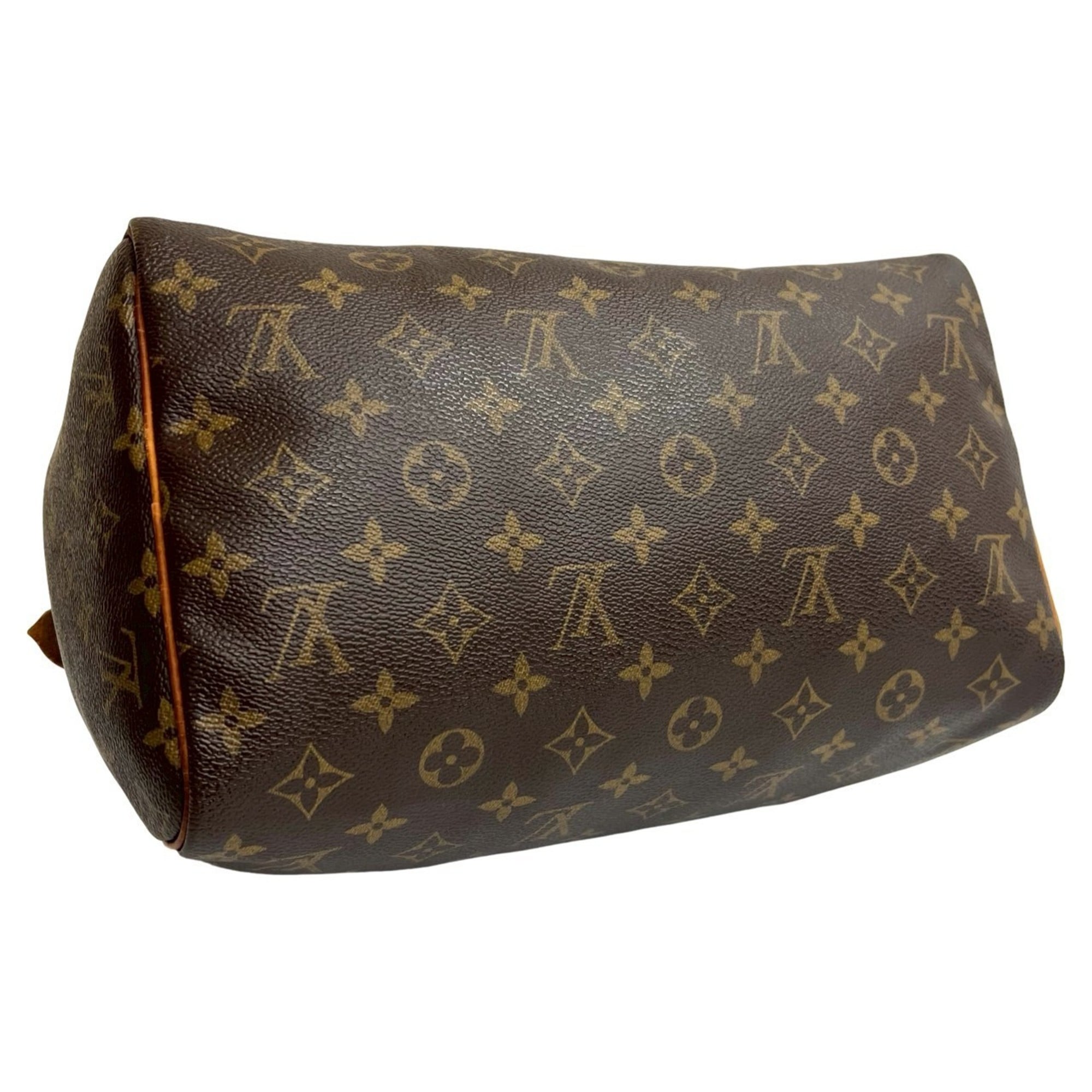 Louis Vuitton Brown Leather Pvc Boston Bag Handbag