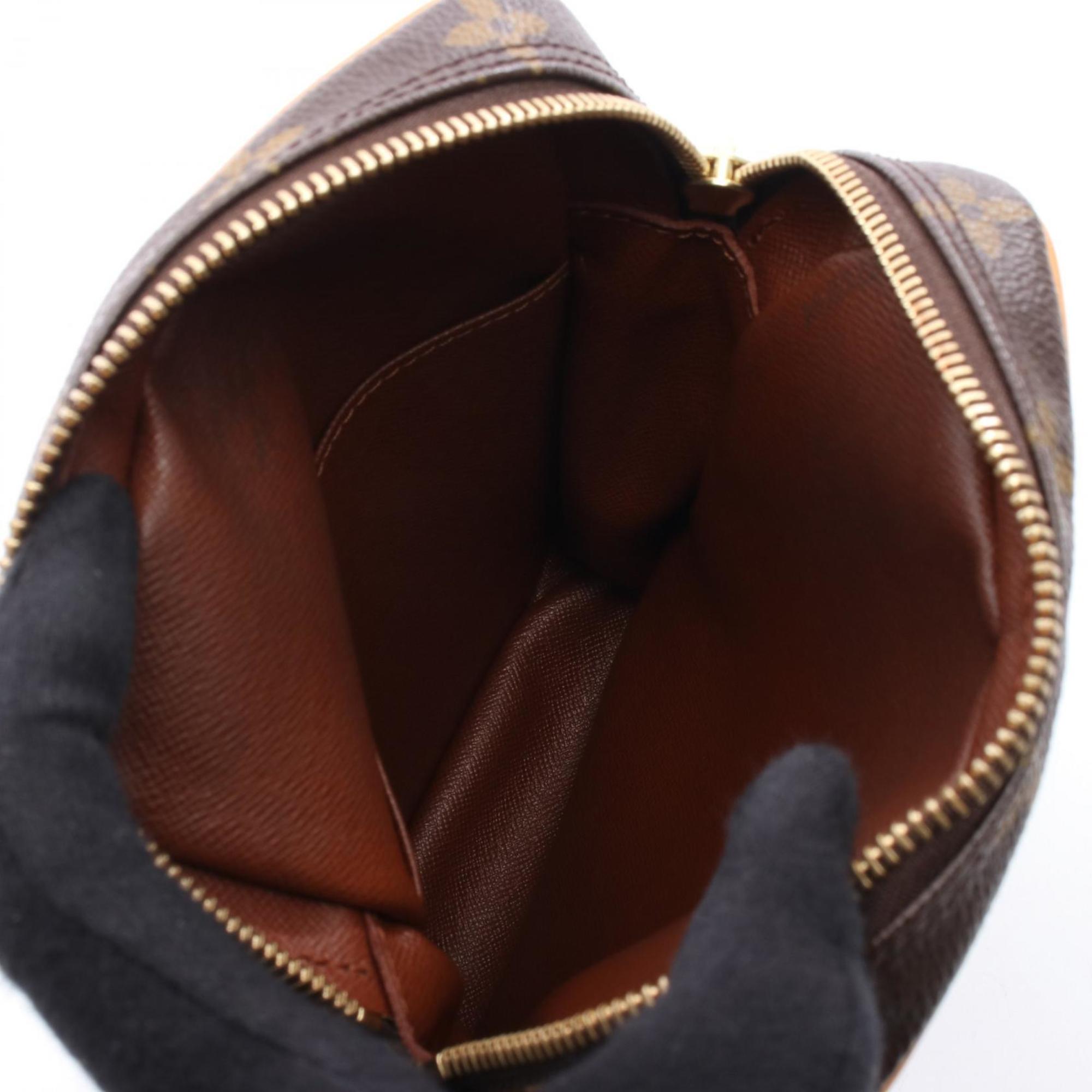 Louis Vuitton Brown Coated Canvas Leather Shoulder Bag