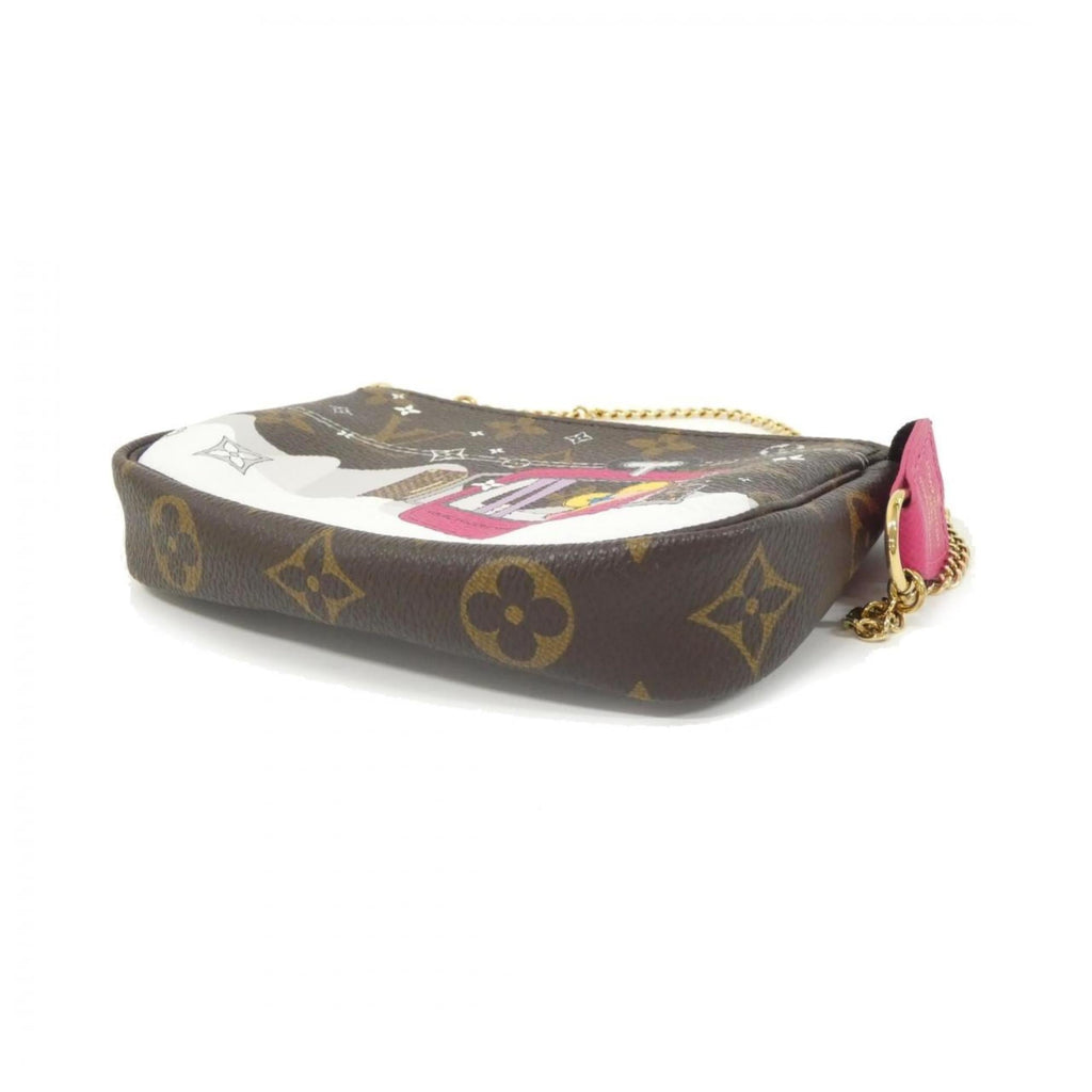 Louis Vuitton Marron Coated Canvas Pochette Pouch