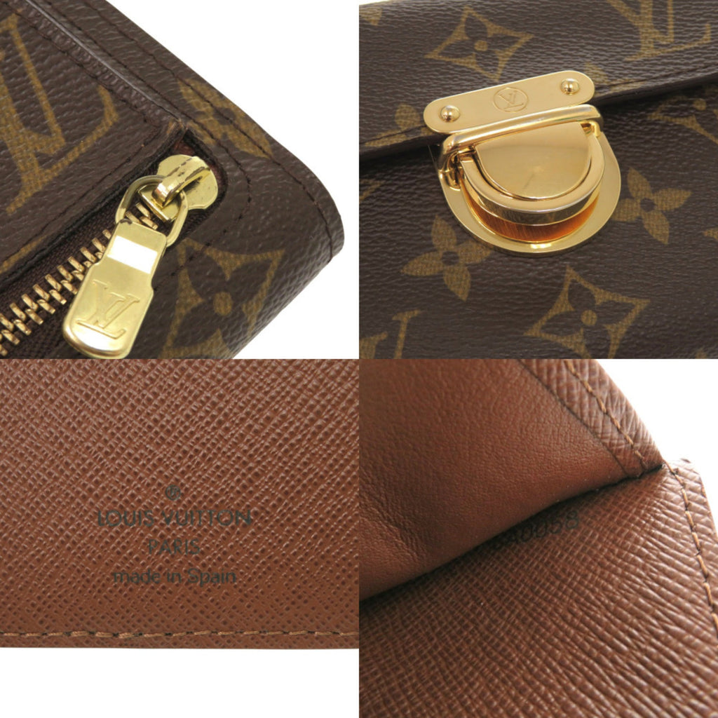 Louis Vuitton Brown Monogram Canvas Wallet (Tri-Fold)