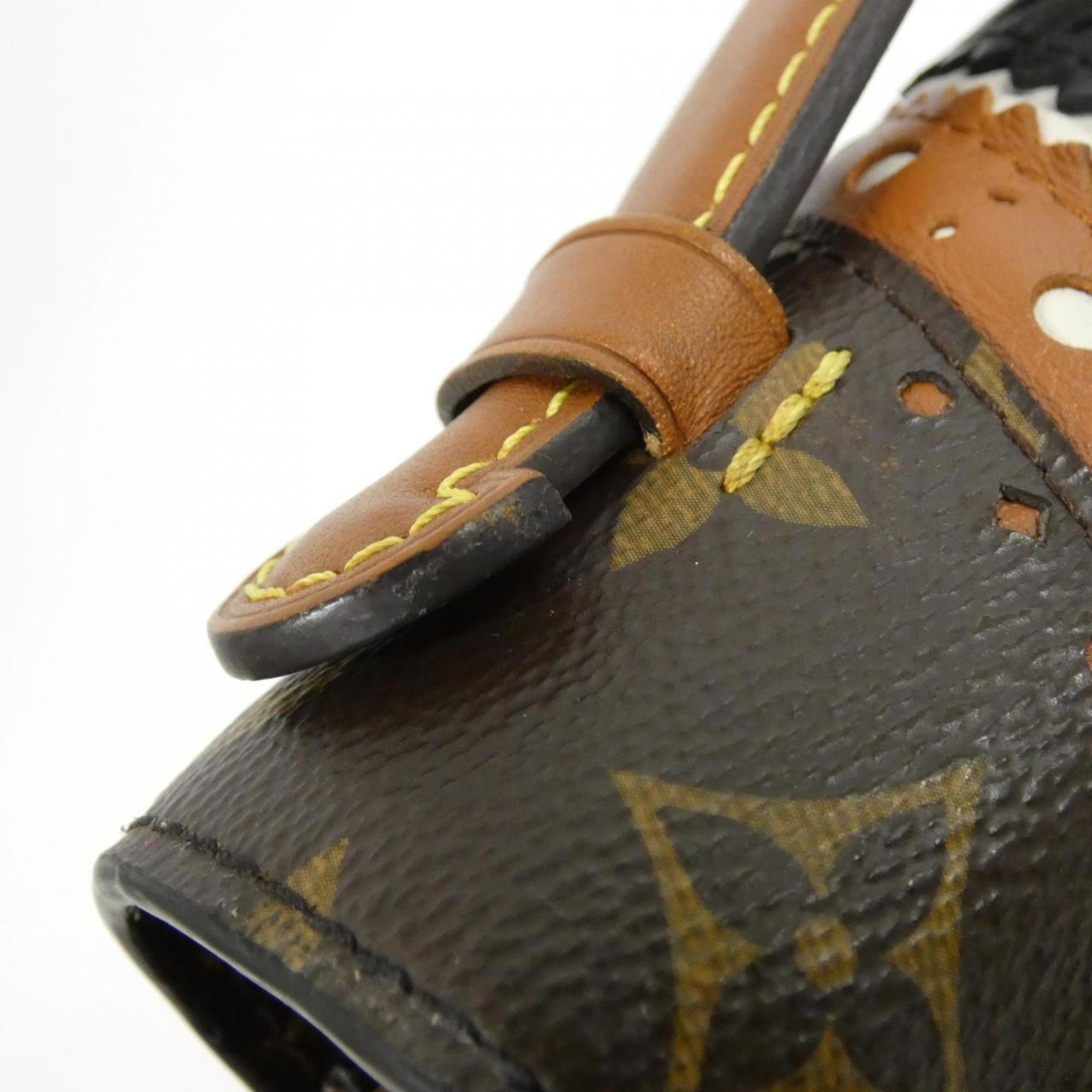 Louis Vuitton Monogram Marron Coated Canvas Leather Handbag Pochette