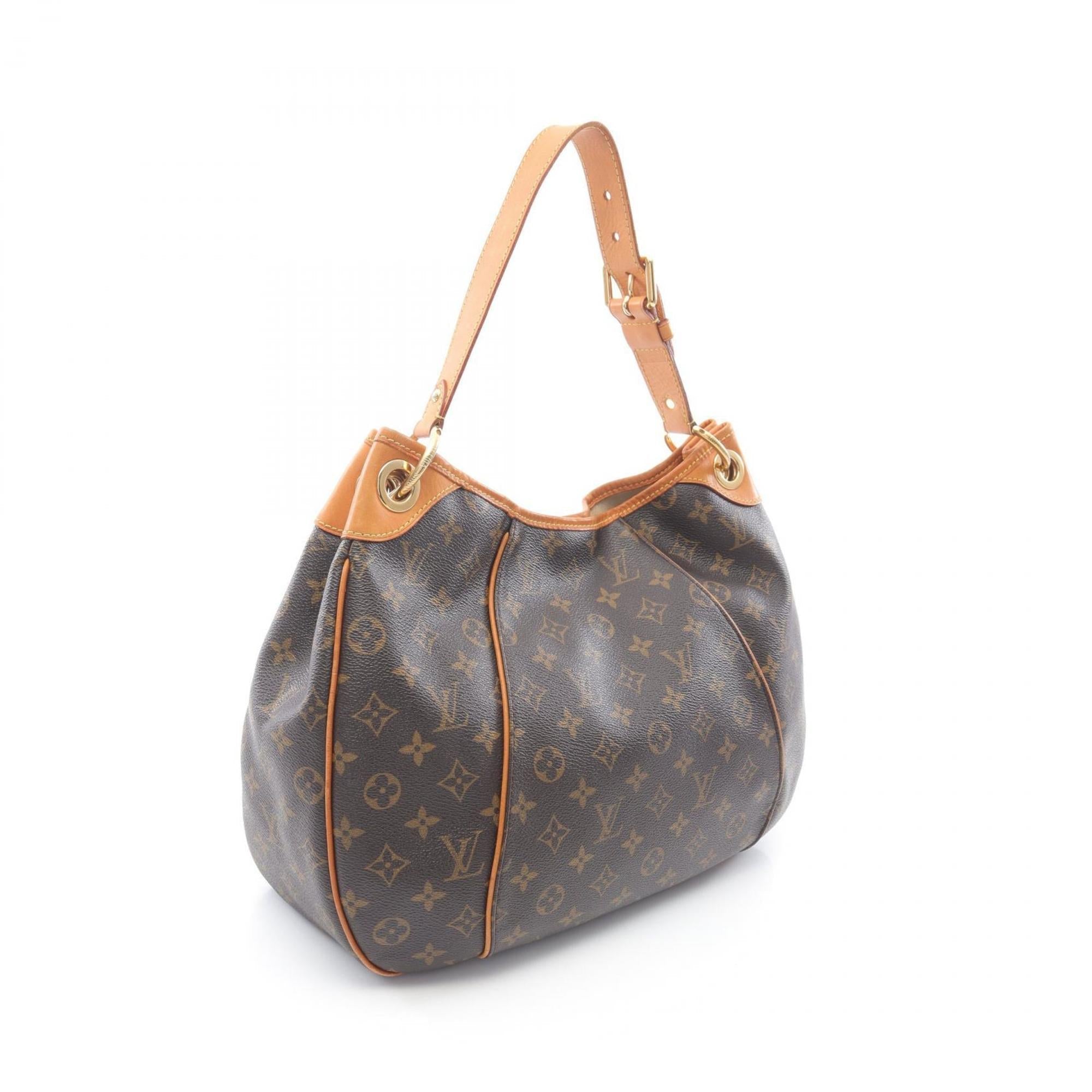 Louis Vuitton Brown Coated Canvas Leather Shoulder Bag