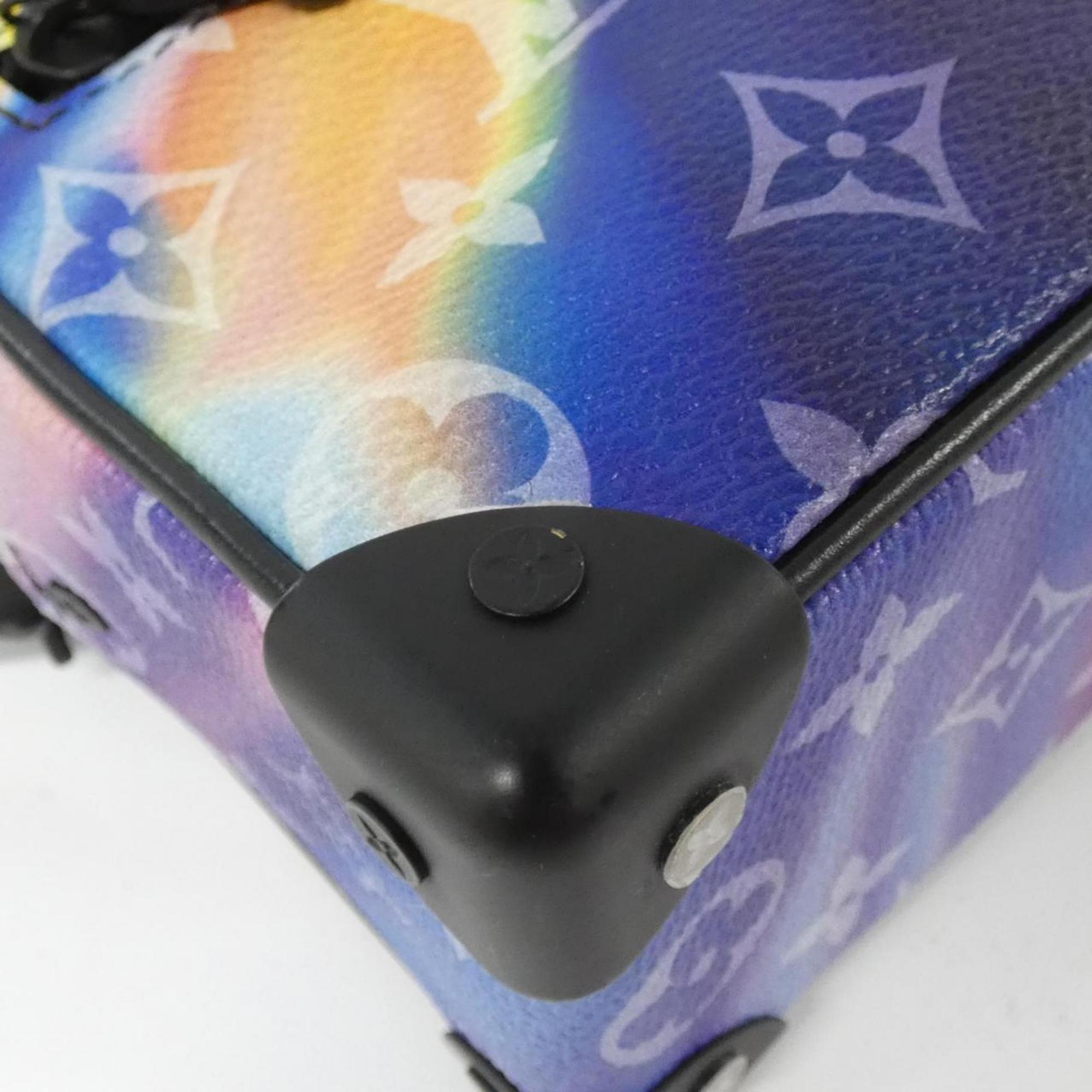 Louis Vuitton Black Blue Pink Coated Canvas Shoulder Bag
