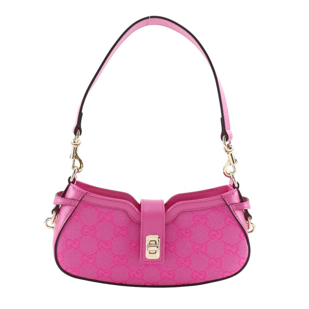Gucci Pink Gg Canvas Shoulder Bag (Pre-Owned)