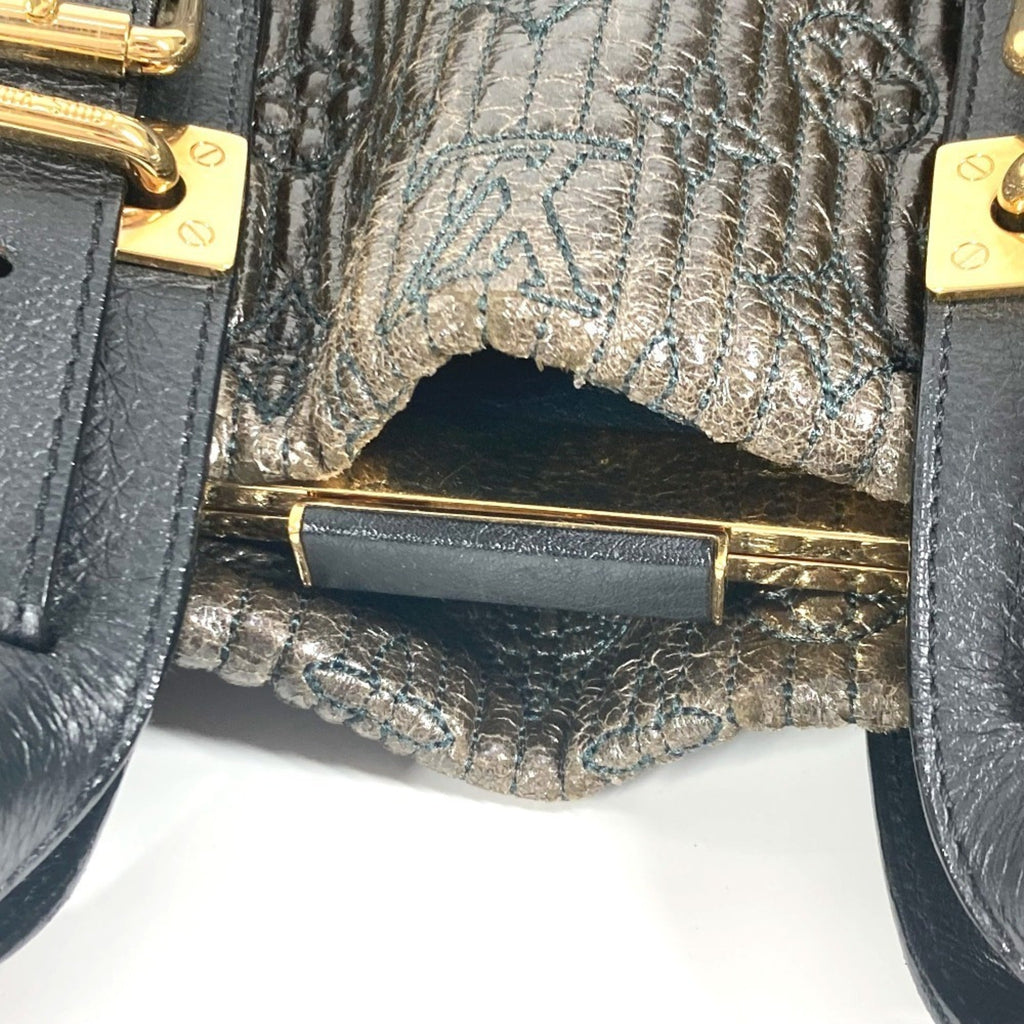 Louis Vuitton Black Noir Handbag Shoulder Bag Tote Bag